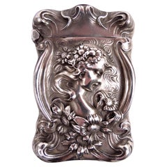 Antique Unger Bros Art Nouveau Loves-Me-Loves-Me-Not Daisy Match Safe