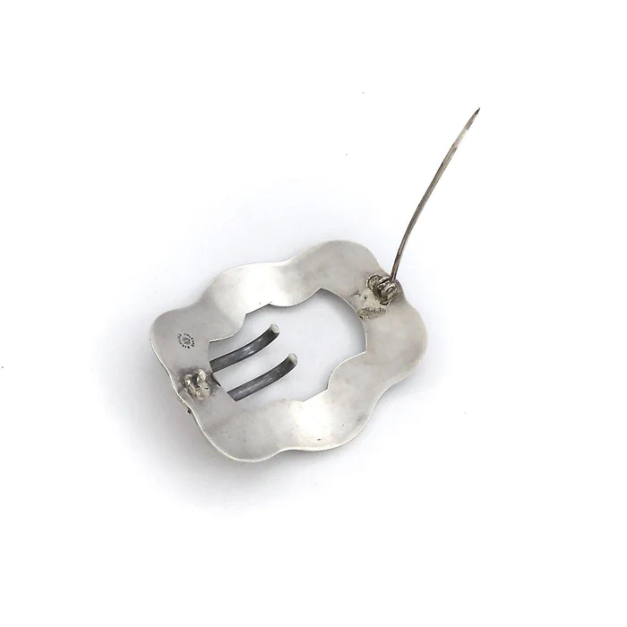 da uomo o donna Spilla o fibbia per cintura in argento sterling Unger Brothers in vendita
