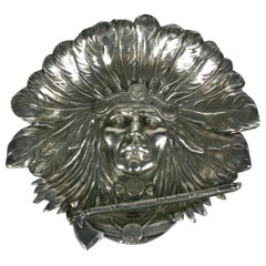 Antique Unger Sitting Bull Sterling Ring Dish