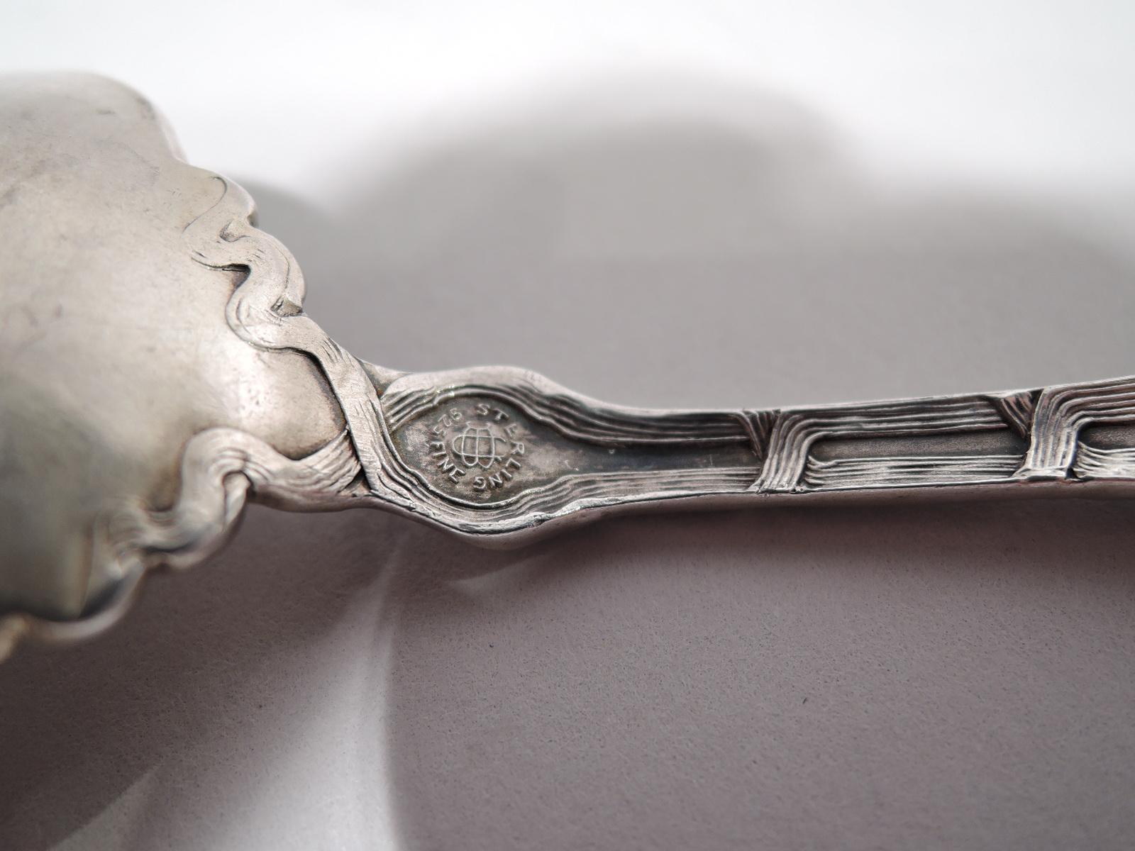 Unger Sterling Silver Sardine Fork in Art Nouveau Douvaine Pattern 1