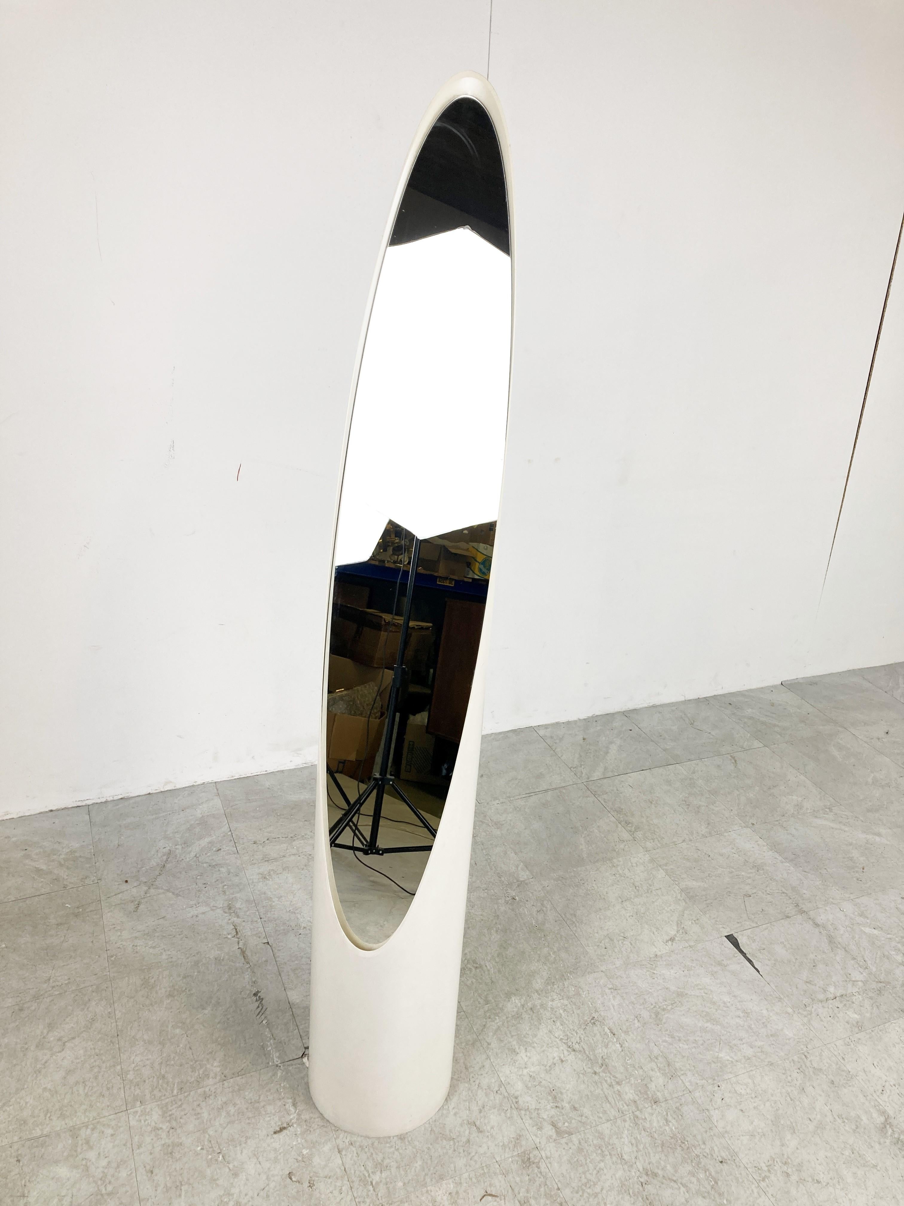 Mid-Century Modern Unghia Mirror by Rodolfo Bonetto, Italy 1970s For Sale