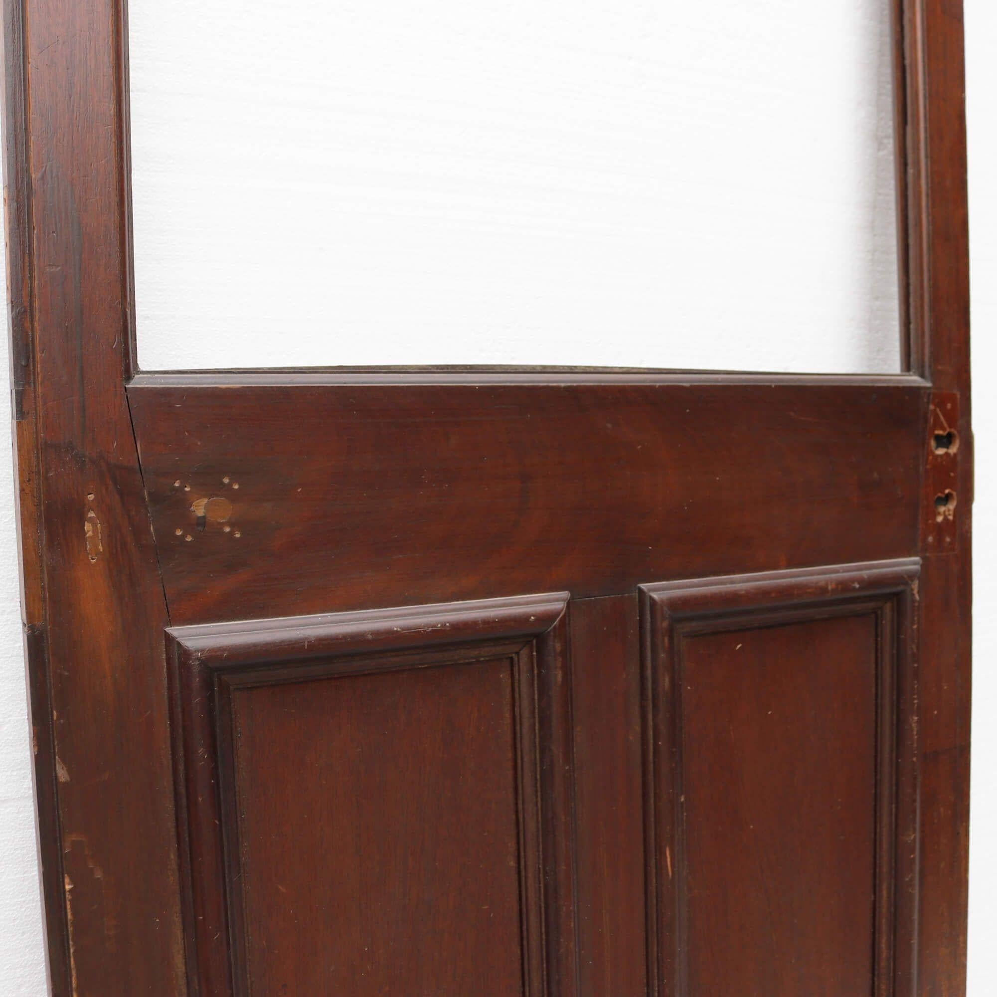 Unglazed Reclaimed Mahogany Door In Fair Condition For Sale In Wormelow, Herefordshire