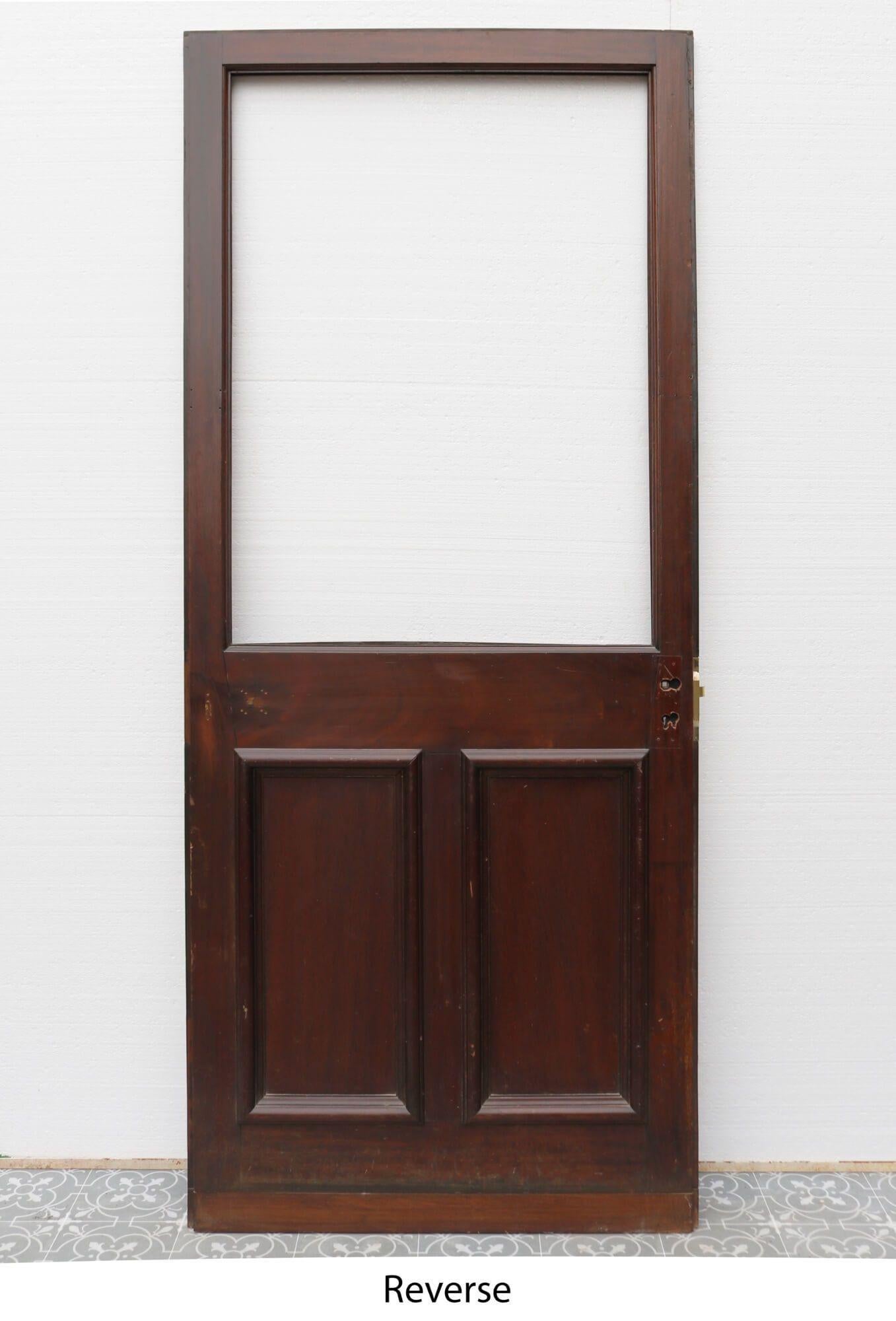 19th Century Unglazed Reclaimed Mahogany Door For Sale