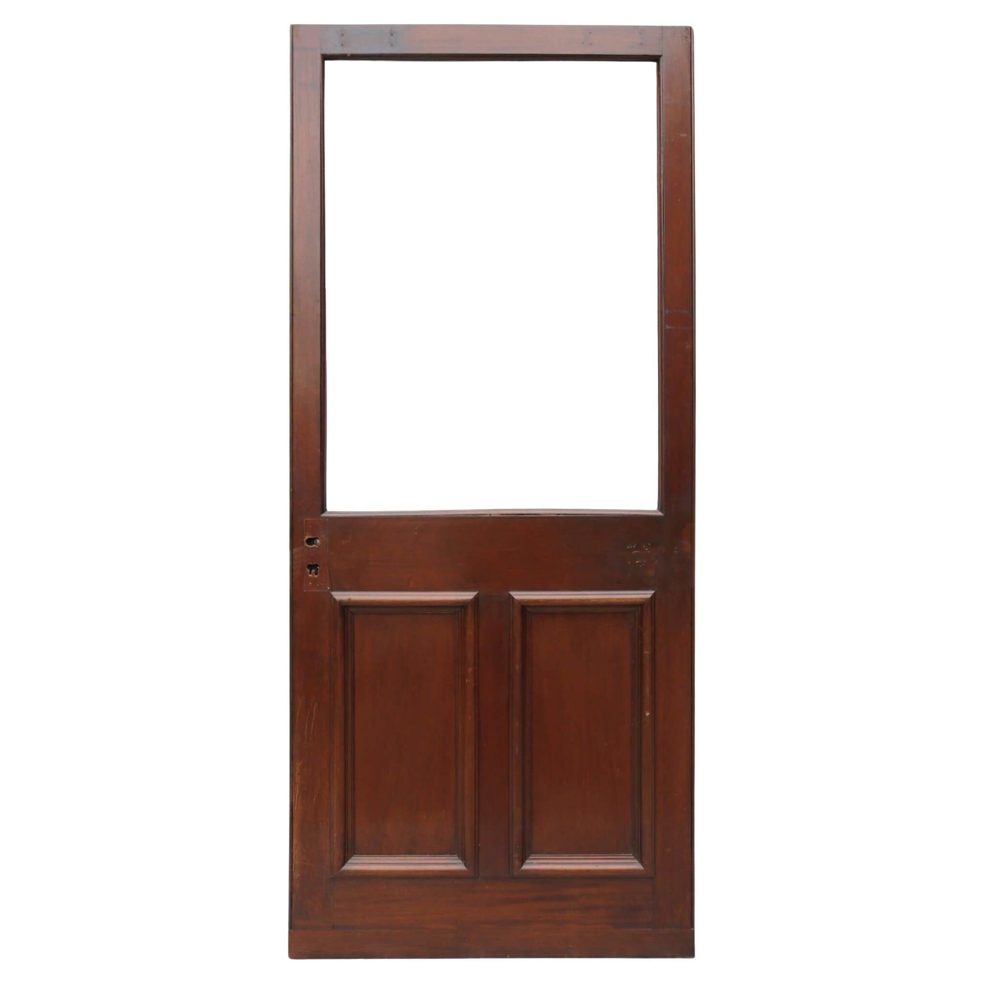 Unglazed Reclaimed Mahogany Door For Sale