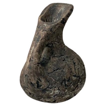 Unglazed Volcanic Ash Pottery, Signed, Mid 20th Century