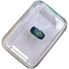 Unheated 0.79ct IGI Certified Bi Colour Blue Yellow Australian Sapphire Cushion