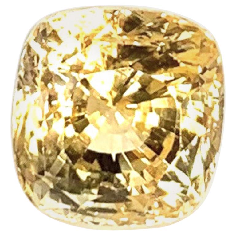 Unheated 10.78 Carat Ceylon Yellow Sapphire, Loose Gemstone, GIA Certified