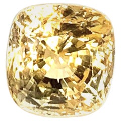 Saphir jaune de Ceylan non chauffé de 10,78 carats, pierre précieuse non sertie, certifiée GIA