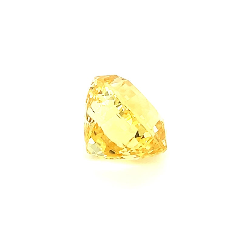 Saphir Jaune De Ceylan 6,90 Carats Taille Émeraude - Certifié AGL - Pierre Naturelle Non Traitée