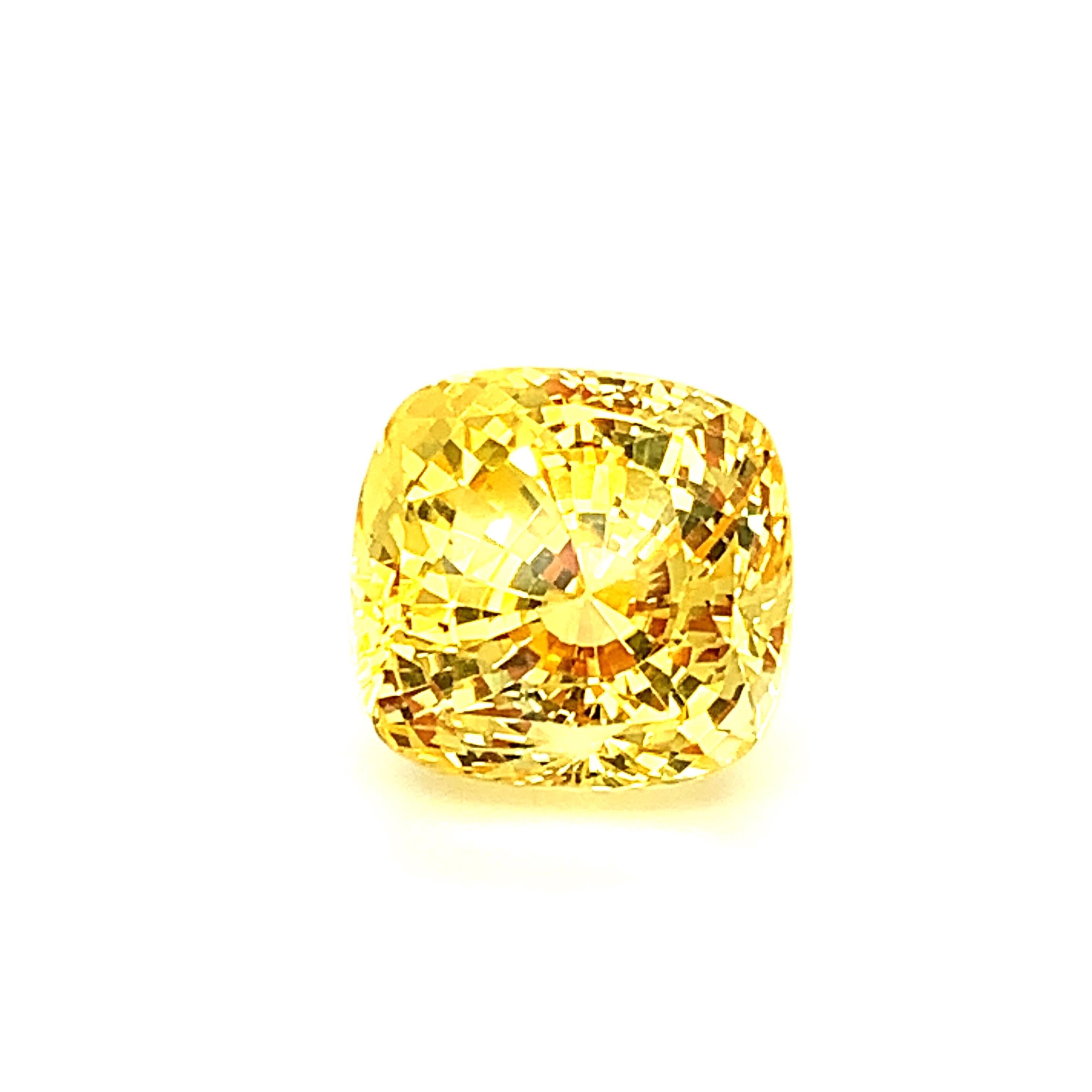 Unheated 10.78 Carat Ceylon Yellow Sapphire, Loose Gemstone, GIA Certified For Sale 1
