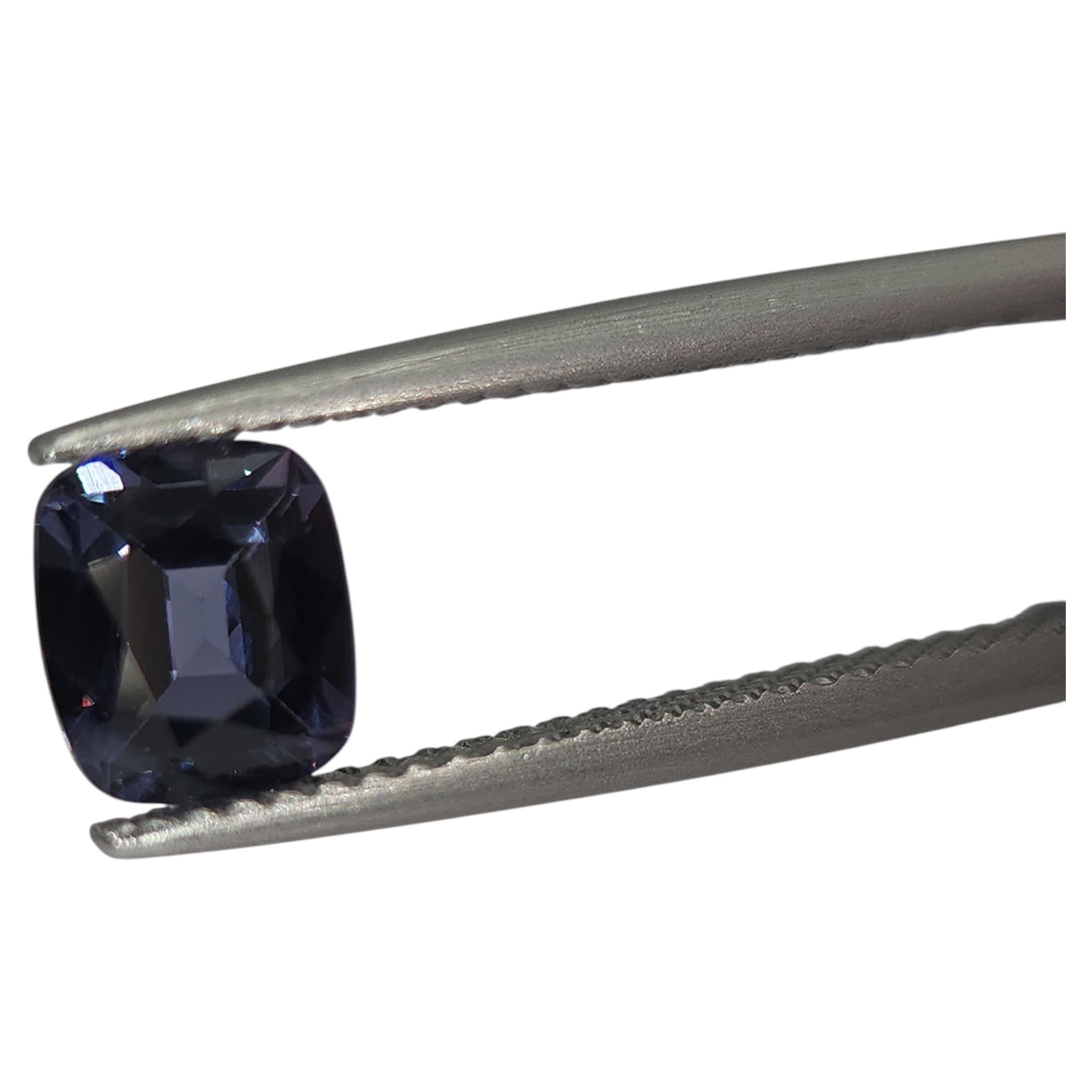 Unheated 1.12ct Blue Color Change Spinel Cushion Gemstone, Sri Lanka For Sale