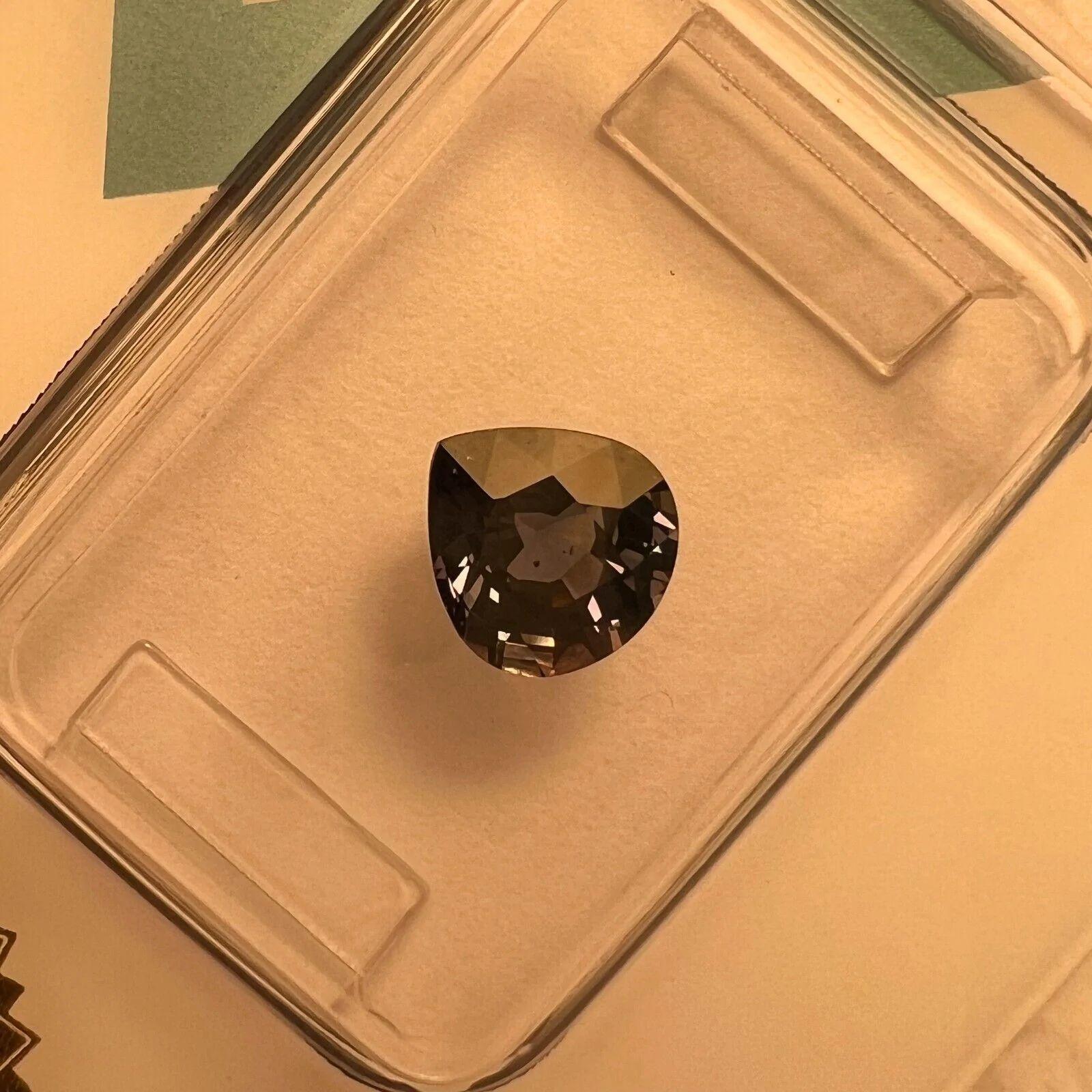 Unheated 1.19ct Colour Change Sapphire Green Blue Purple IGI Certified Pear Cut

Rare Untreated Colour Change Sapphire Gemstone.
1.19 Carat unheated sapphire with a rare colour change effect. Changing colour depending on the light its viewed in.