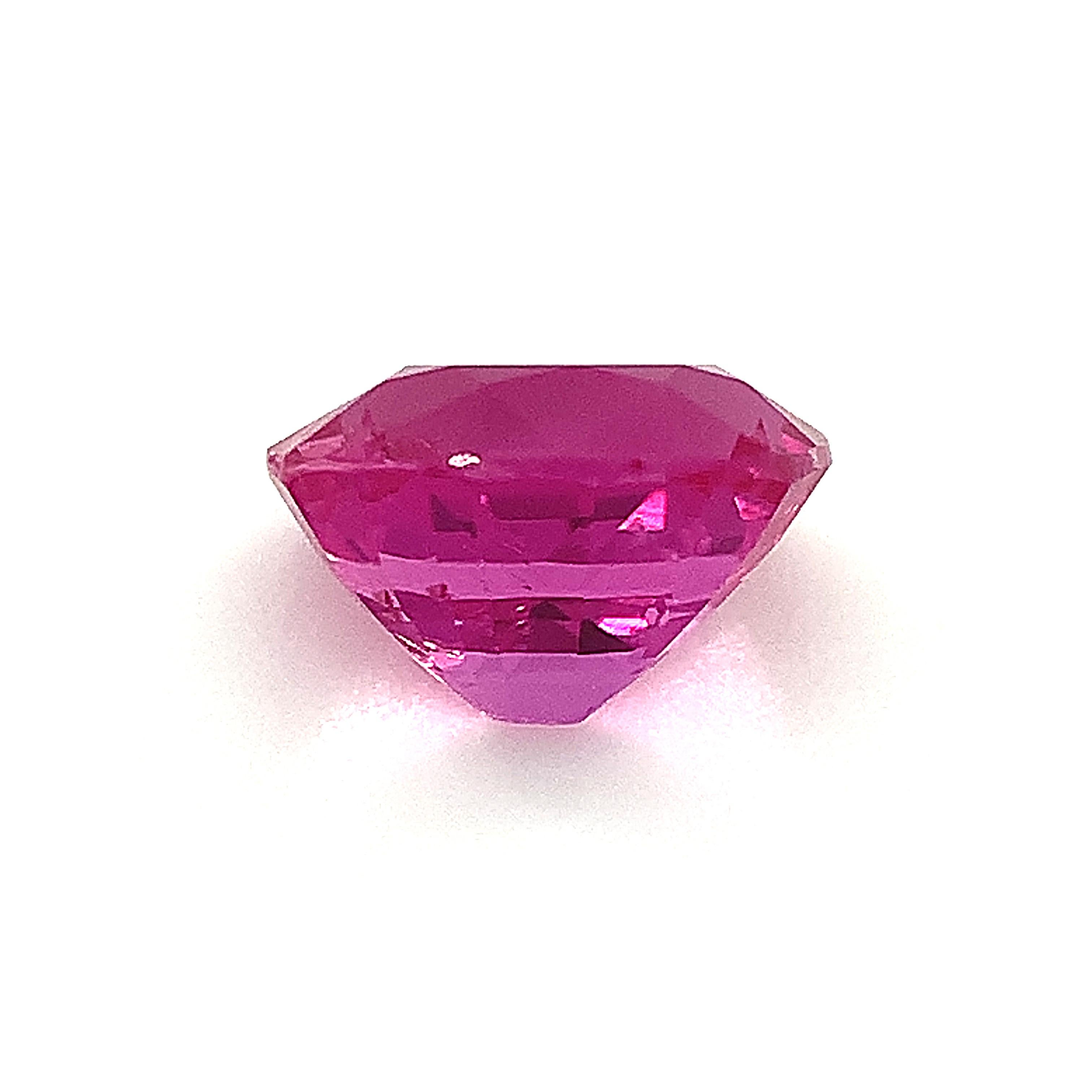 Women's or Men's Unheated 1.39 Carat Burmese Pink Sapphire, Unset Loose Gemstone, GIA Certified For Sale