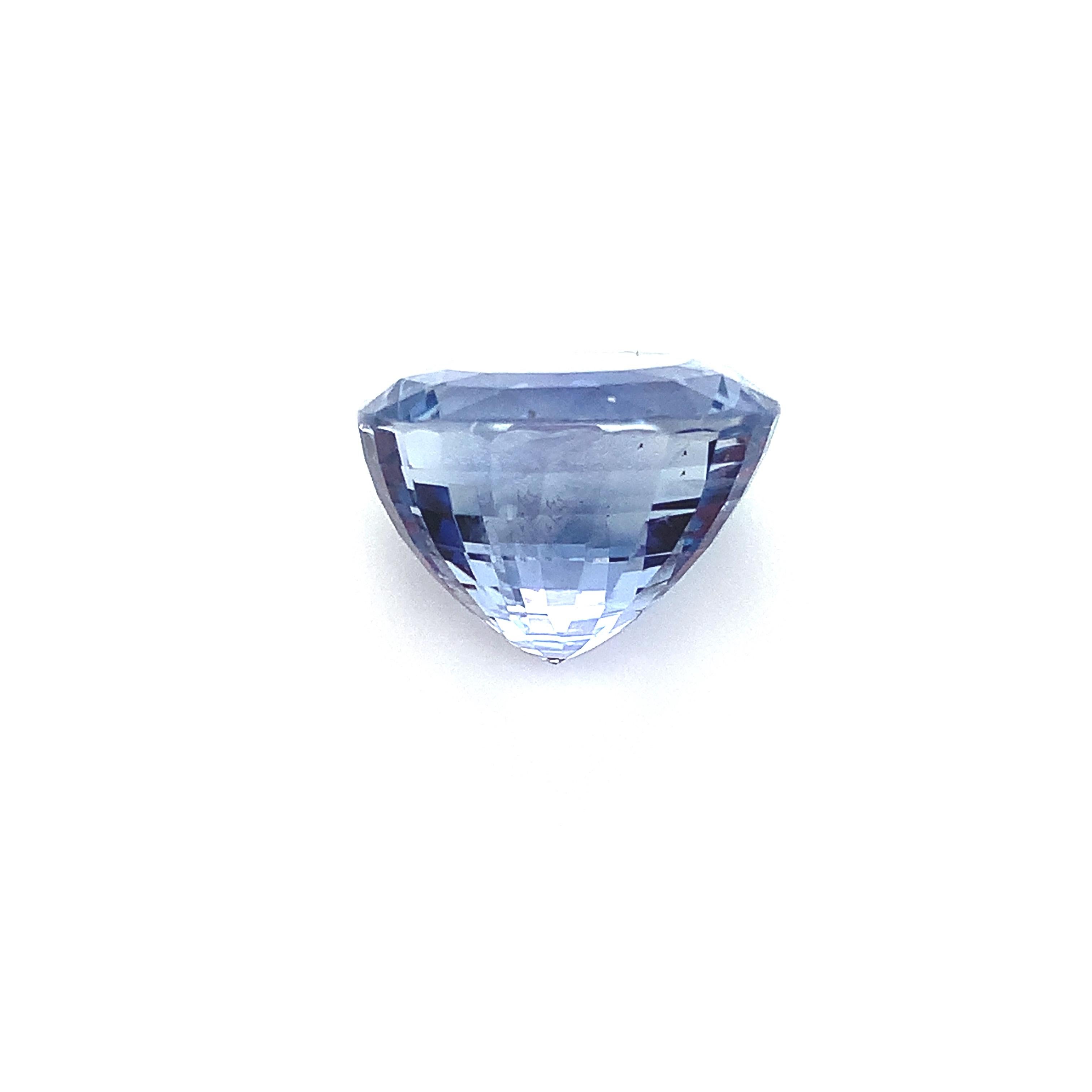 Saphir bleu violet de Ceylan non chauffé de 17,13 carats, pierre précieuse non certifiée GIA en vente 1