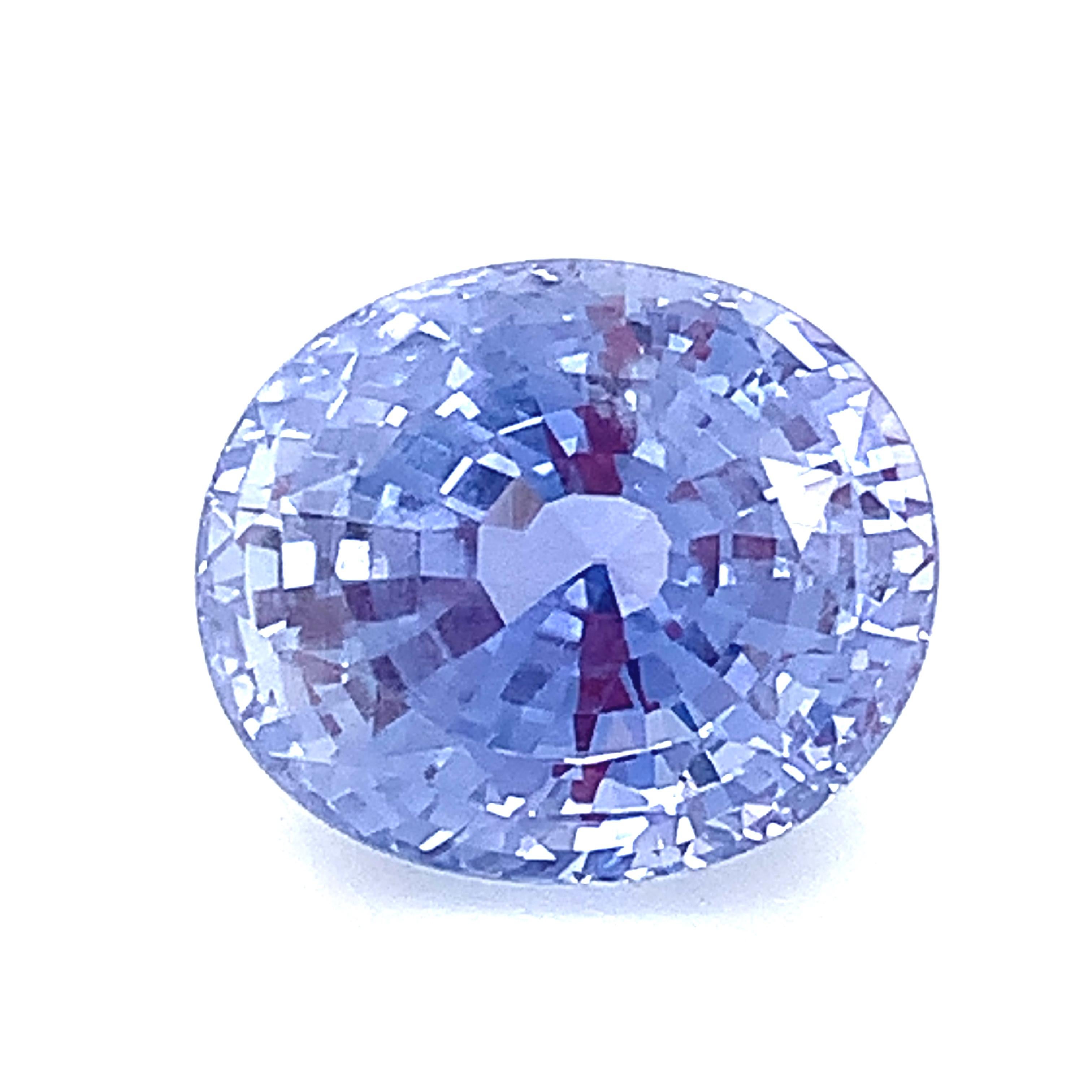 Unheated 17.13 Carat Ceylon Violet Blue Sapphire, Loose Gemstone, GIA CertifiedA For Sale 4