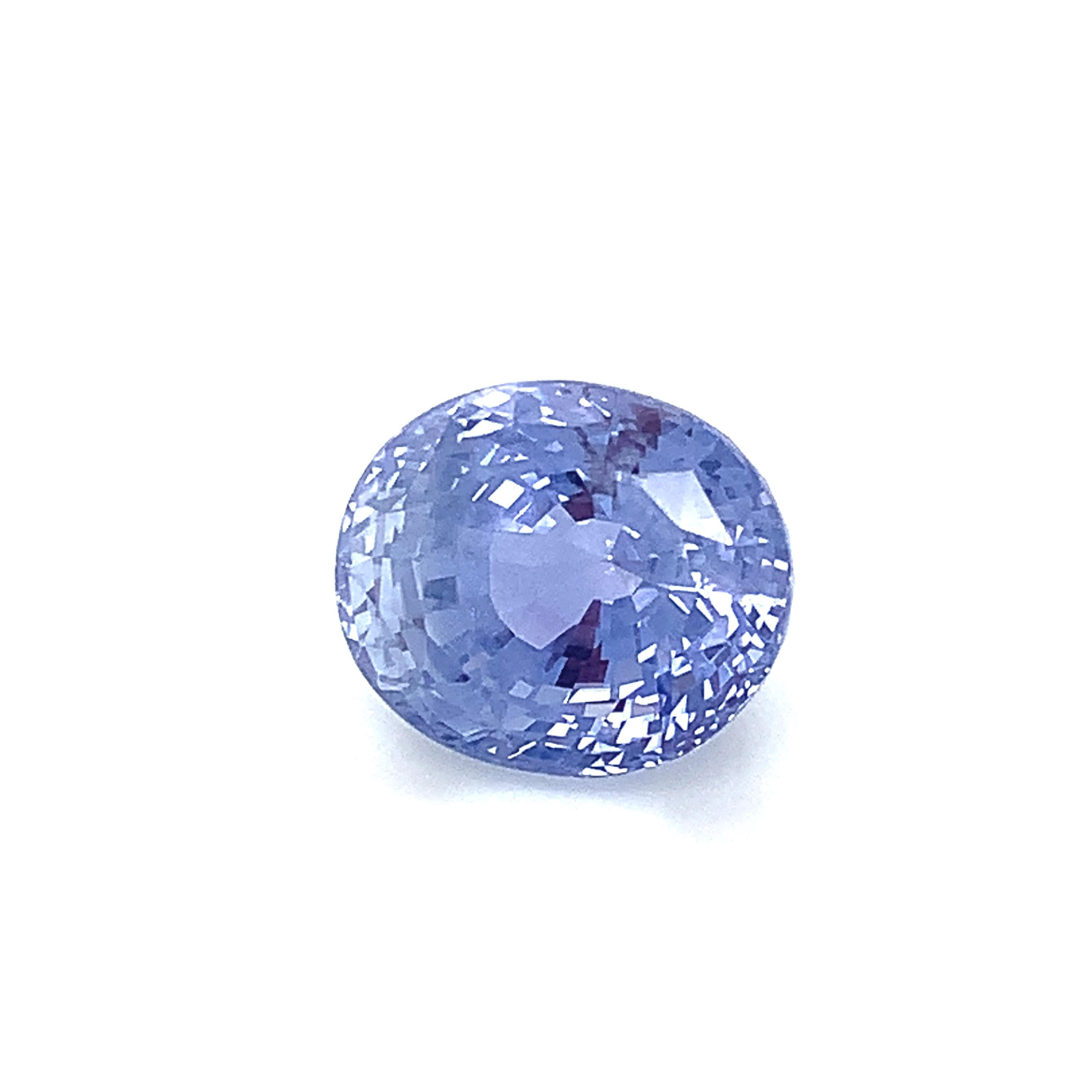 Saphir bleu violet de Ceylan non chauffé de 17,13 carats, pierre précieuse non certifiée GIA Neuf - En vente à Los Angeles, CA