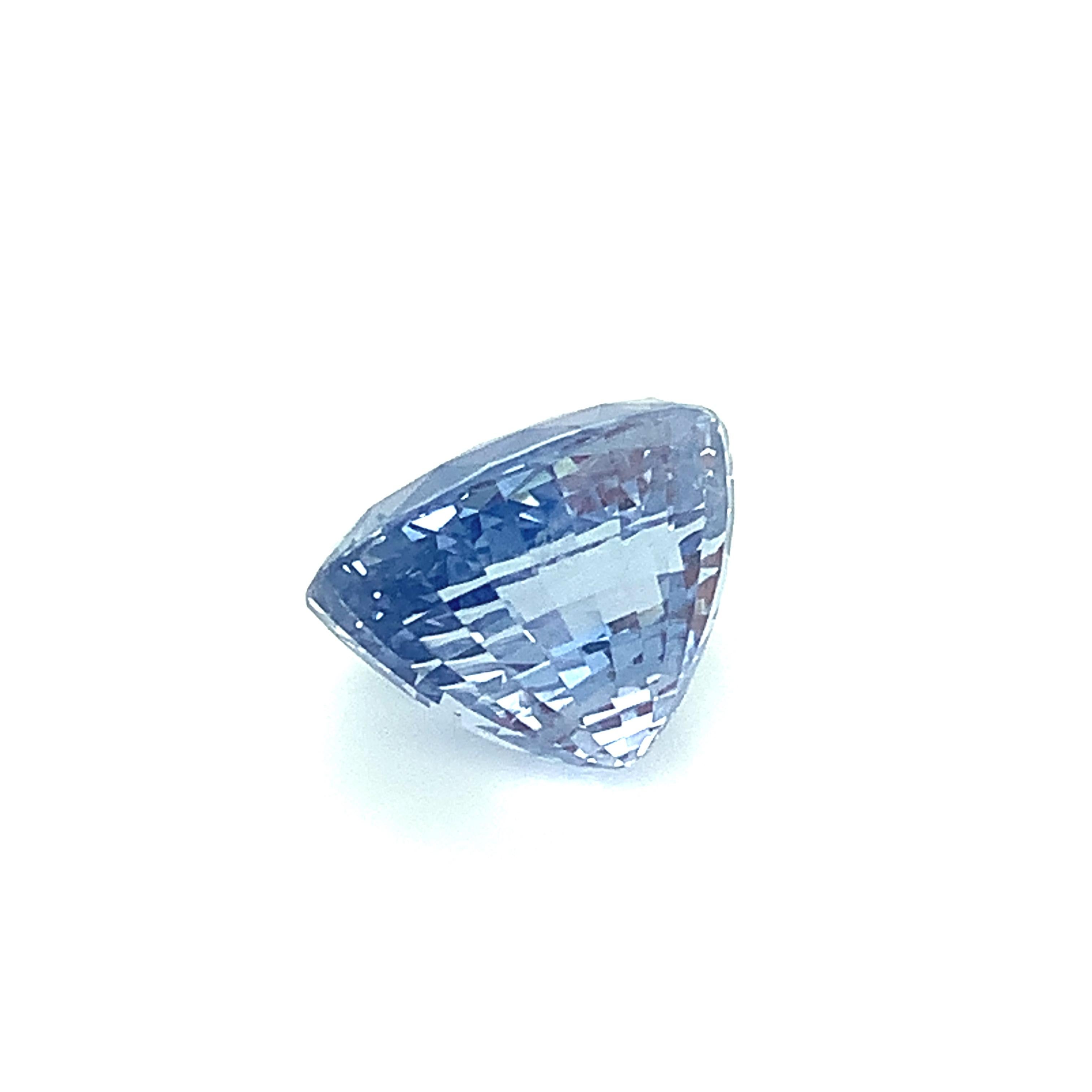 Saphir bleu violet de Ceylan non chauffé de 17,13 carats, pierre précieuse non certifiée GIA Unisexe en vente