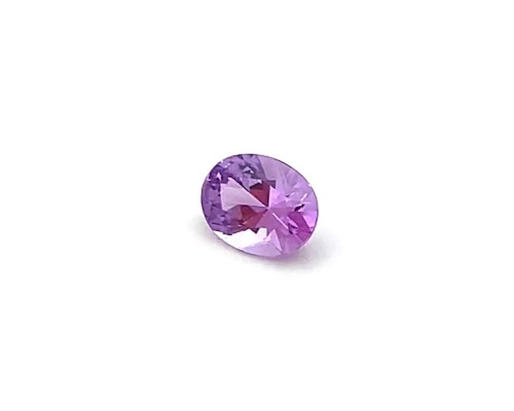 Artisan Unheated 1.97 Orchid Purple Sapphire Oval GIA, Loose 3-Stone Engagement Gem 