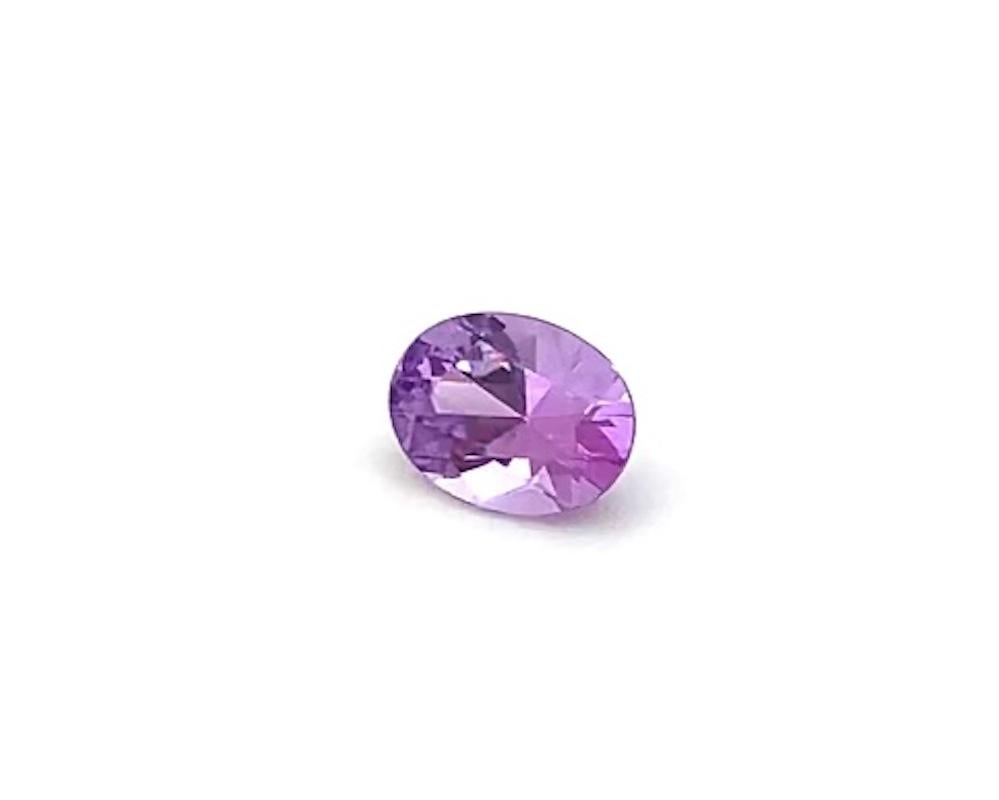 Unheated 1.97 Orchid Purple Sapphire Oval GIA, Loose 3-Stone Engagement Gem  1