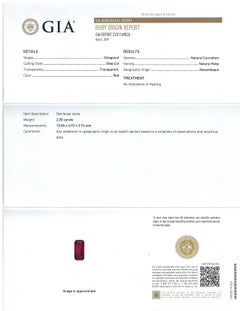 GIA Certified Unheated 2 Carat Ruby and Diamond Eternity Band in Platinum
