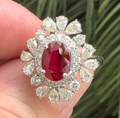 Unheated 2.03ct Pigeon’s Blood Ruby Ring GRS Certificate - Stunning!
