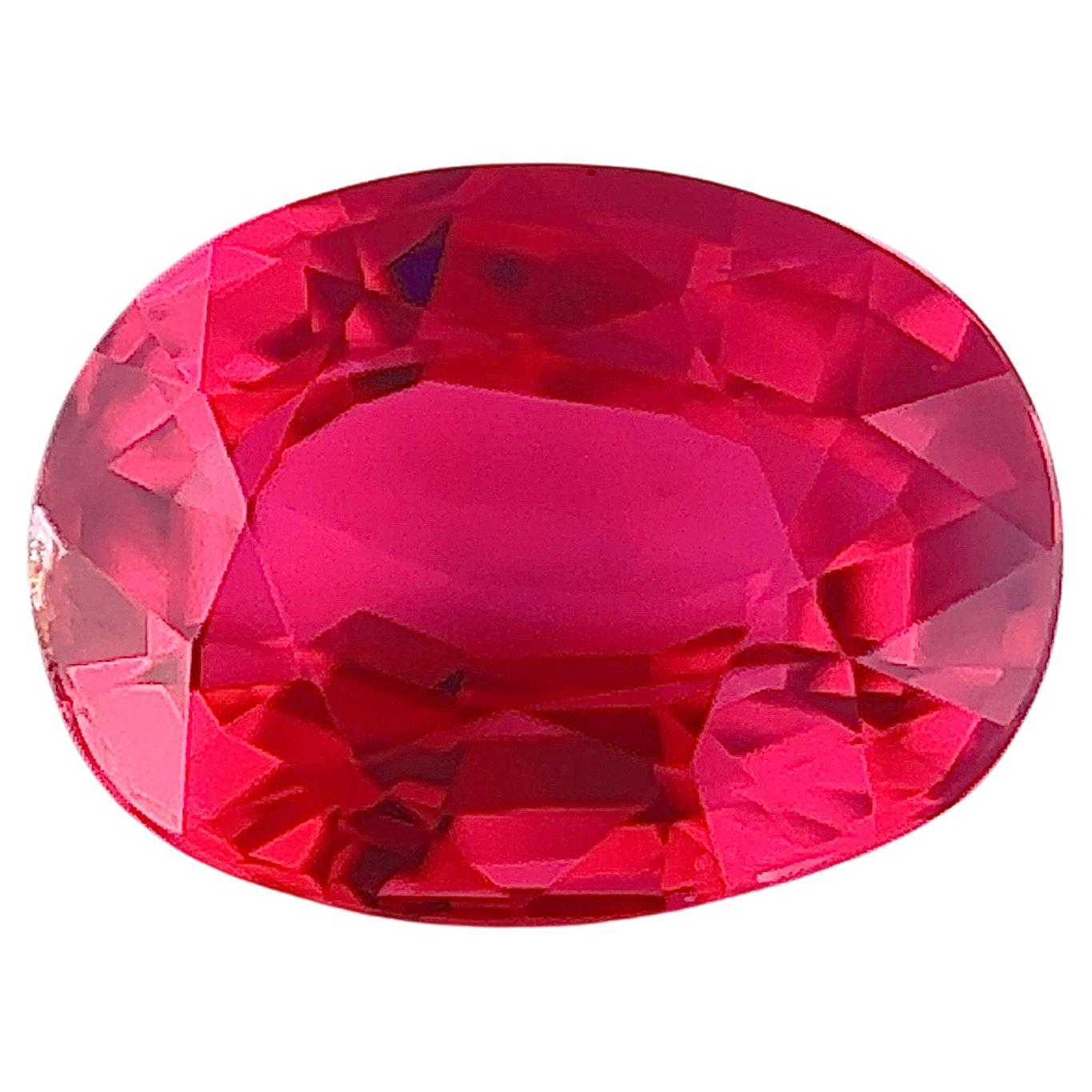 Unheated 2.06 Carat Natural Ruby Loose stone in Pigeon Blood  For Sale