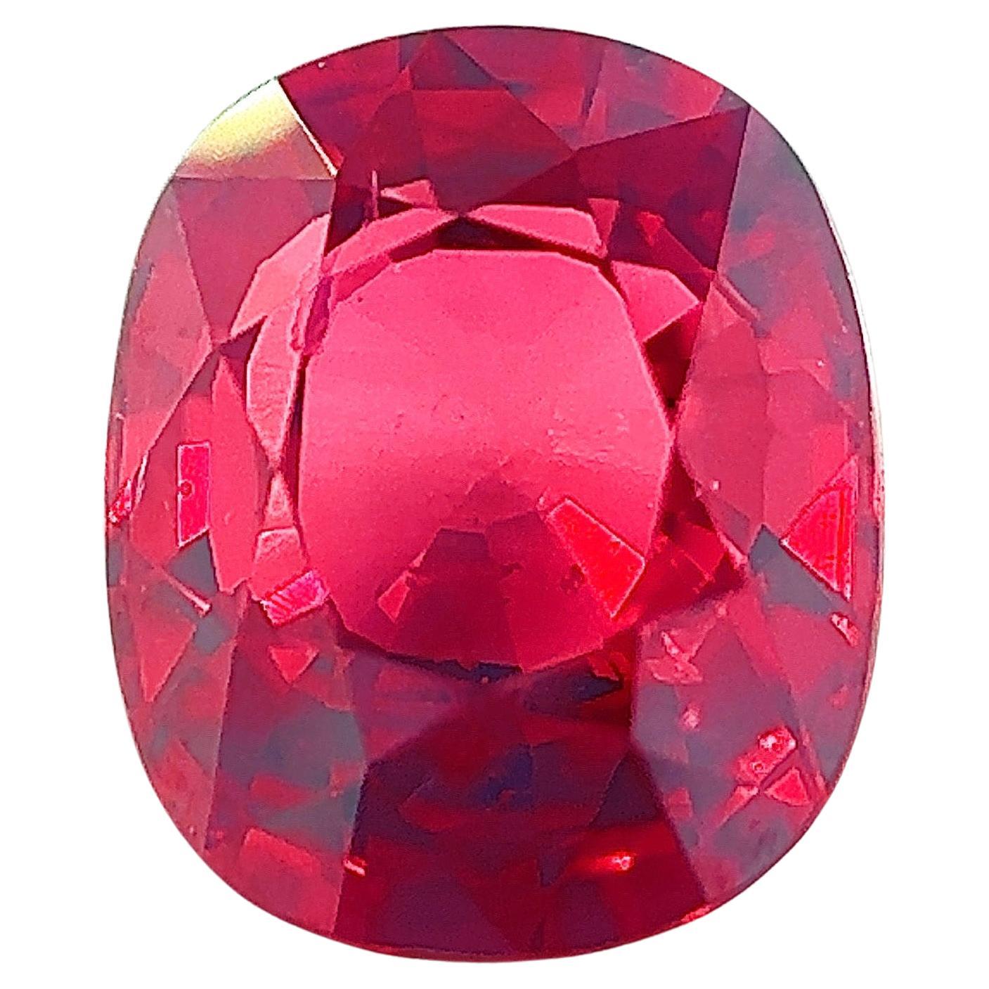 Unheated 2.13 Carat Natural Ruby Loose stone in Pigeon Blood 