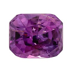 Unheated 2.14 Carat Purple Sapphire Octagon, Loose Gemstone, GIA Certified 