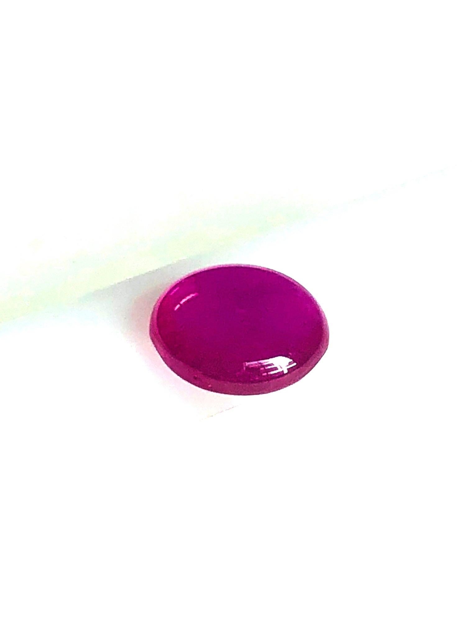 Cabochon Unheated 2.23 Carat Burmese Star Ruby, Unset Loose Gemstone, GIA Certified
