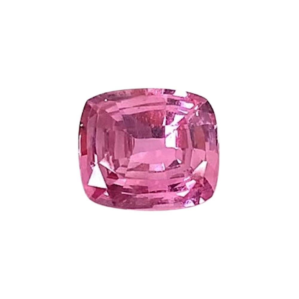 5.34 Carat Unheated Pink Sapphire Diamond Cluster Ring For Sale at 1stDibs