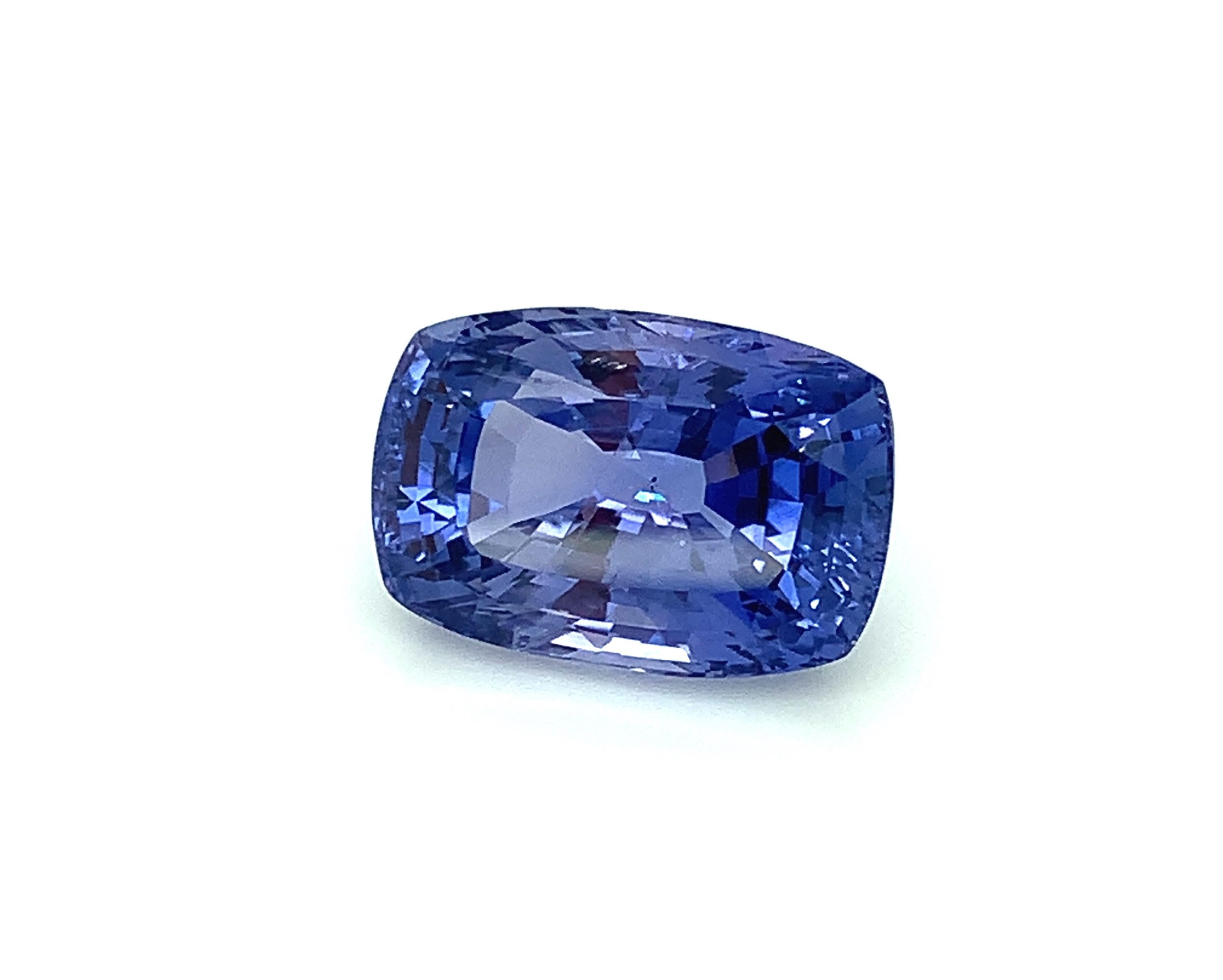 Cushion Cut Unheated 29.45 Carat Blue Violet Sapphire, Loose Gemstone, GIA Certified