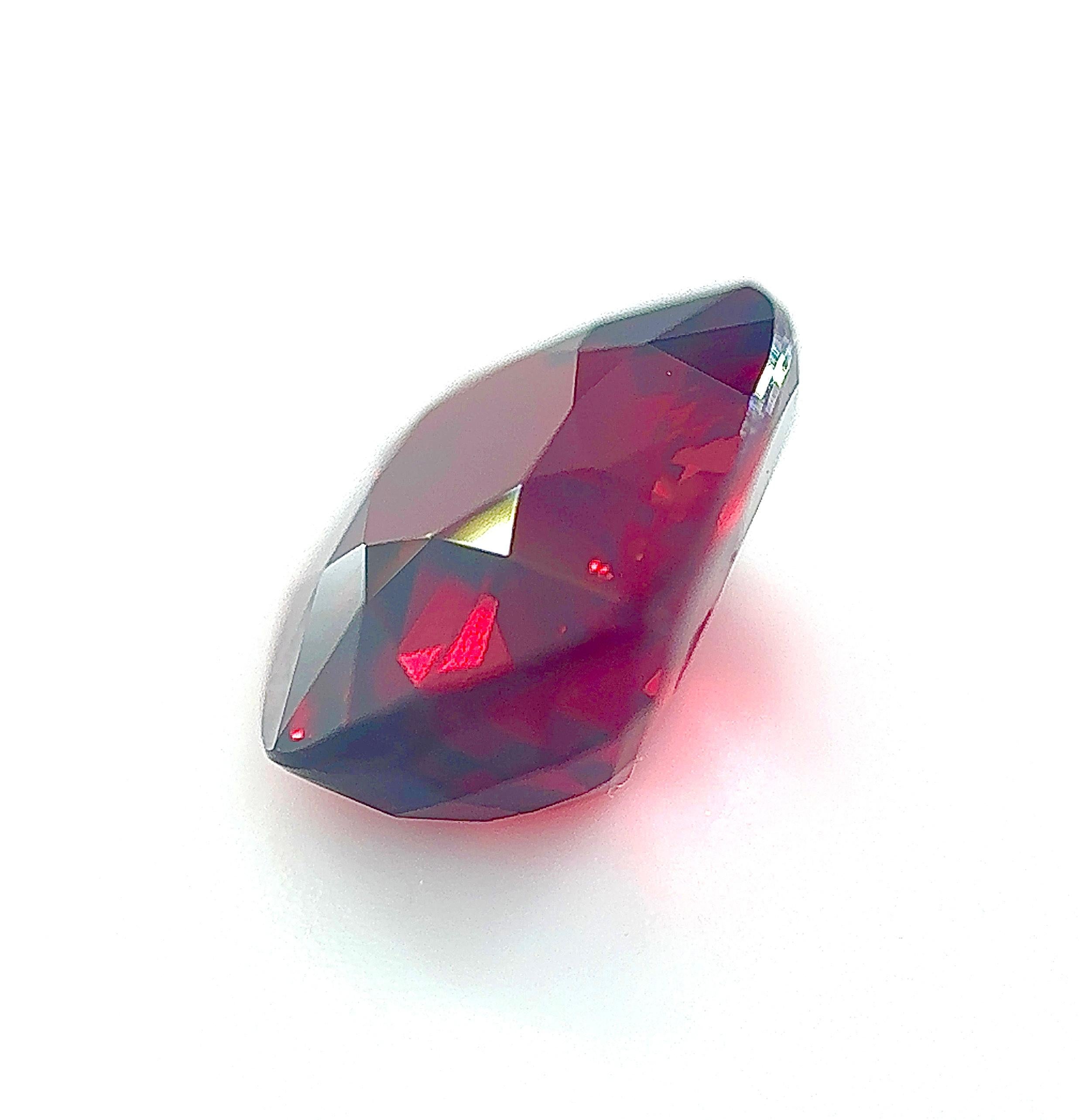 Cushion Cut Unheated 3.03 Carat Natural Ruby Loose stone in Pigeon Blood  For Sale