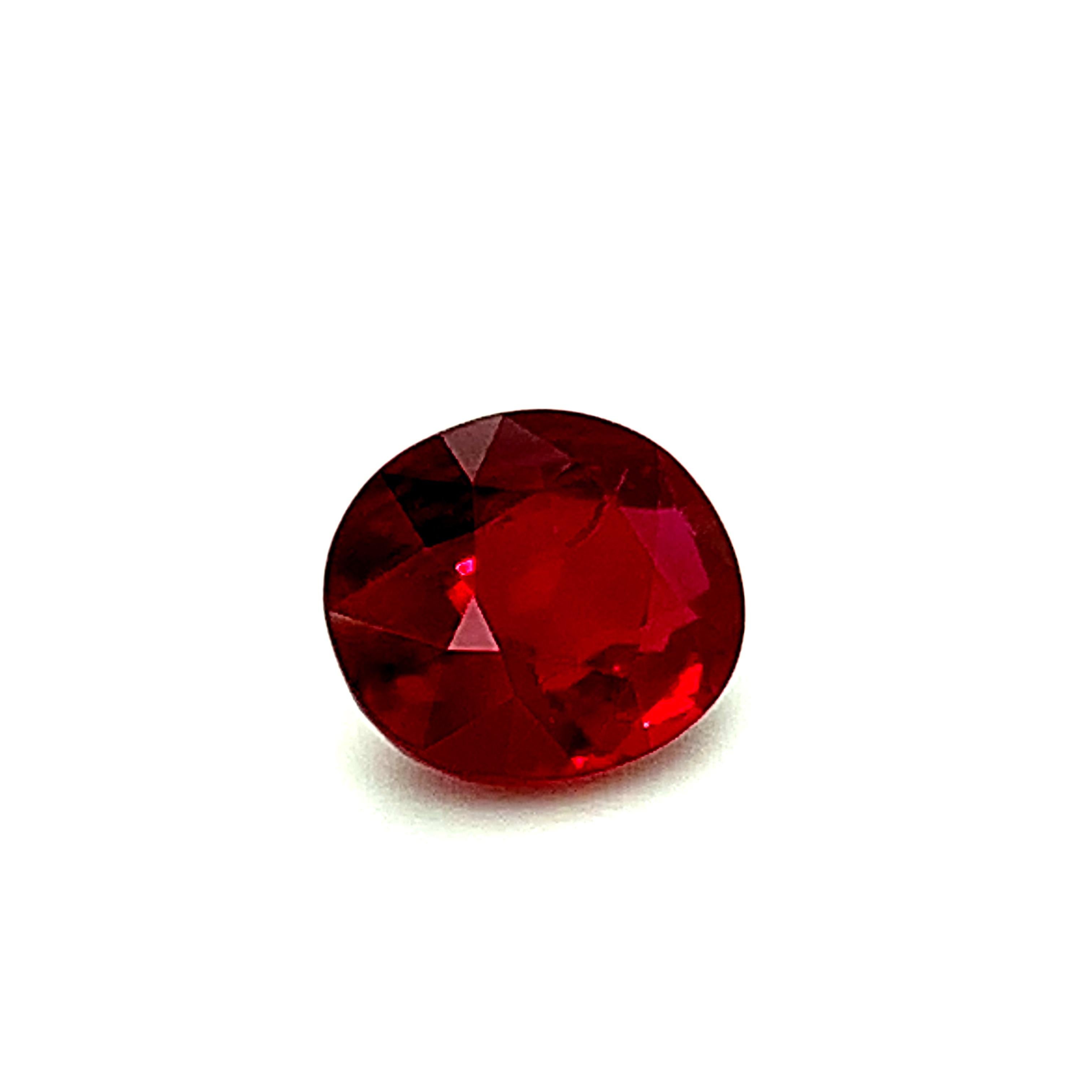 Artisan Unheated 3.05 Carat “Pigeon’s Blood” Ruby, Unset Loose Gemstone, GIA Certified