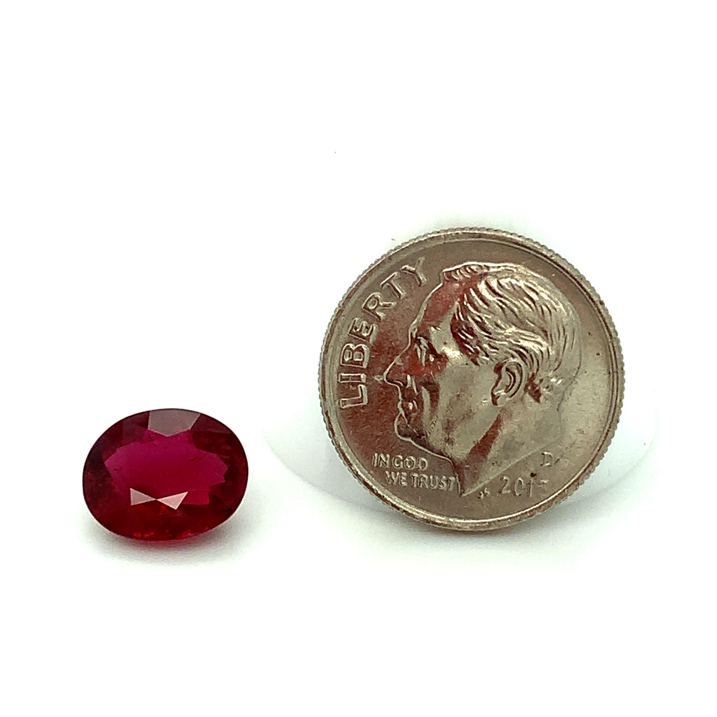 Unheated 3.05 Carat “Pigeon’s Blood” Ruby, Unset Loose Gemstone, GIA Certified In New Condition In Los Angeles, CA
