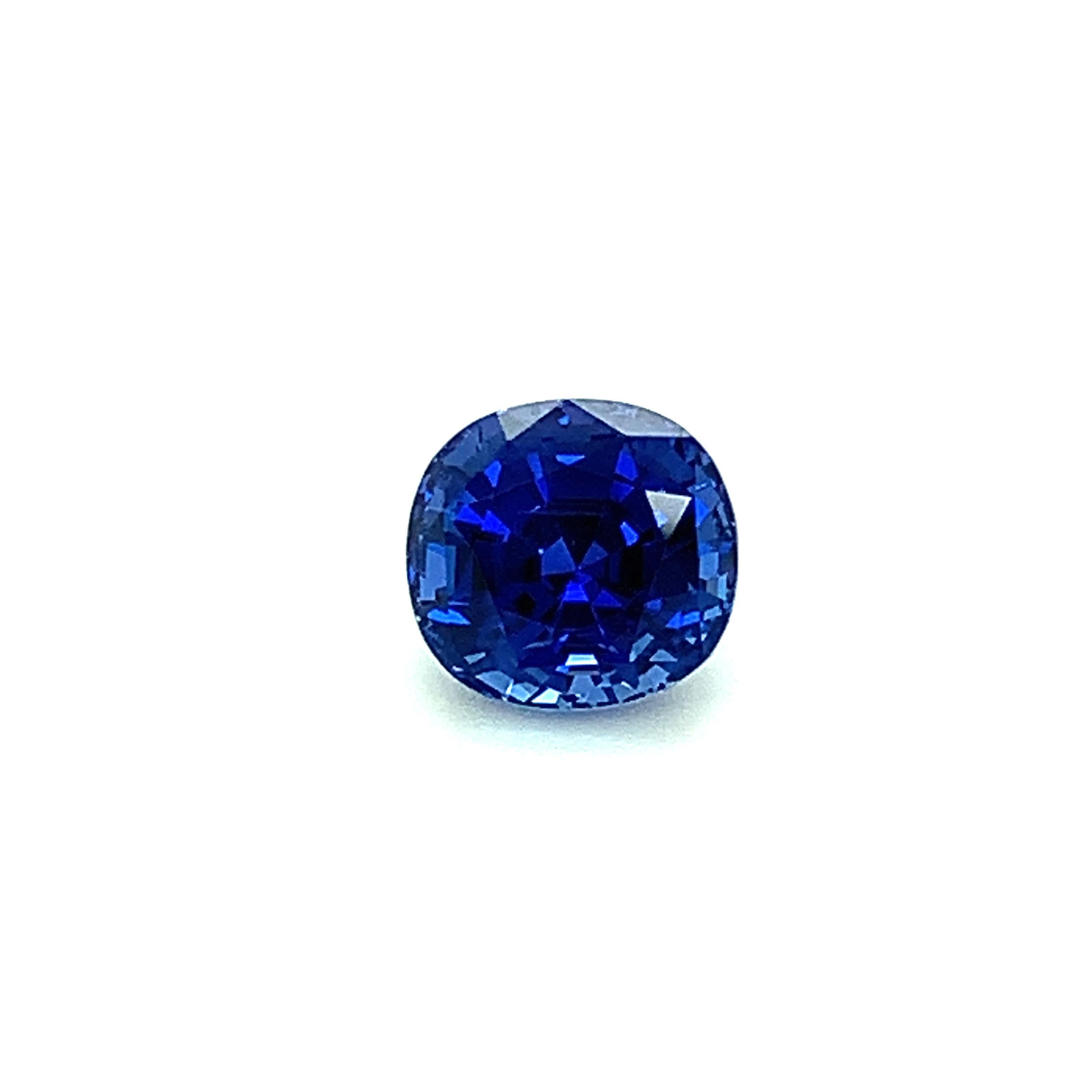 Unheated 3.32 Carat Ceylon Blue Sapphire, Unset Loose Gemstone, GIA Certified 2