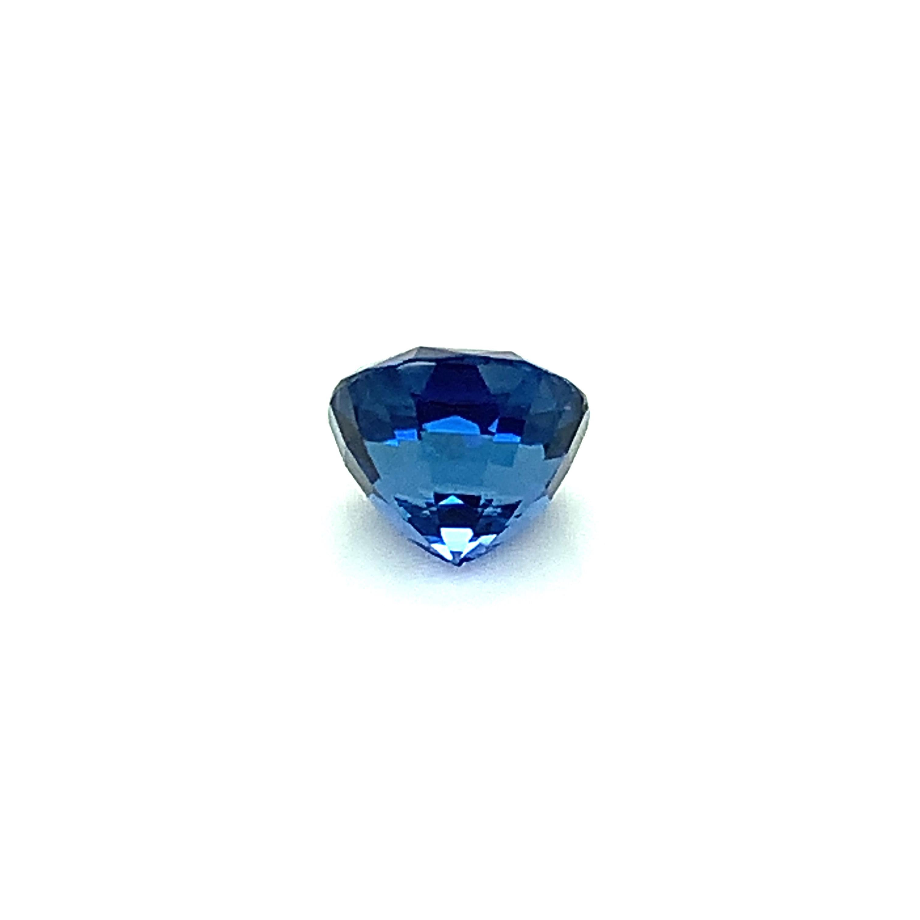 Women's or Men's Unheated 3.32 Carat Ceylon Blue Sapphire, Unset Loose Gemstone, GIA Certified
