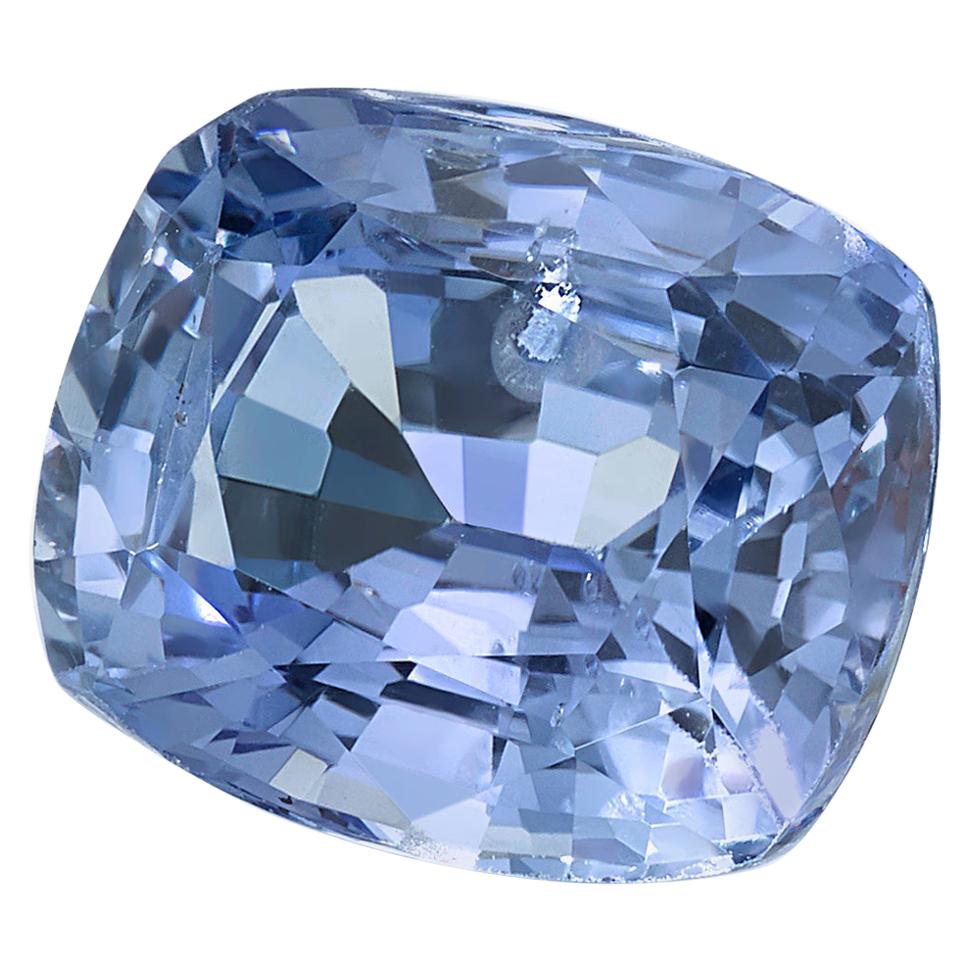 Unheated 3.42 Carat Cushion Violet-Blue Sapphire, GIA Certified