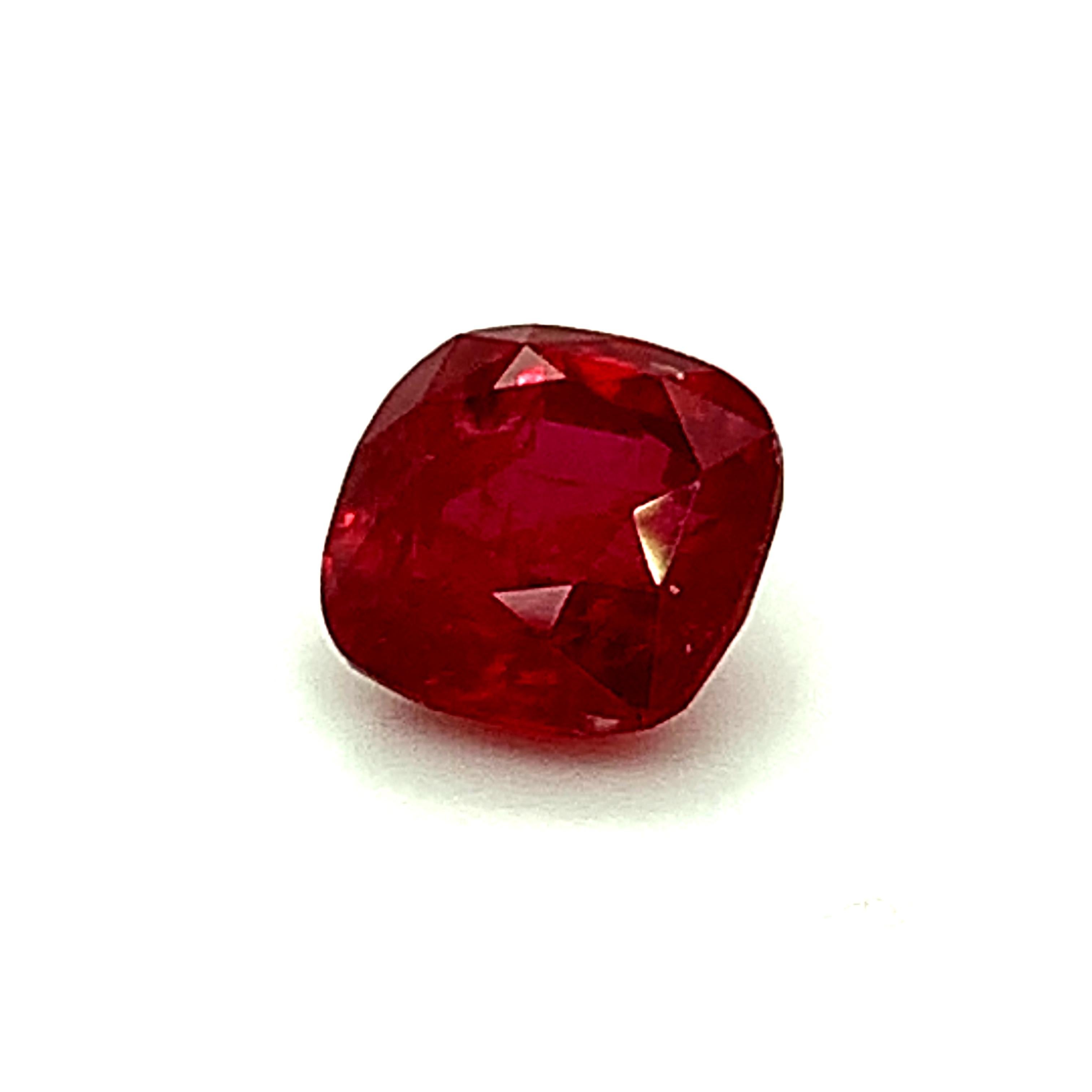 Unheated 3.53 Carat “Pigeon’s Blood” Ruby, GIA Certified 1