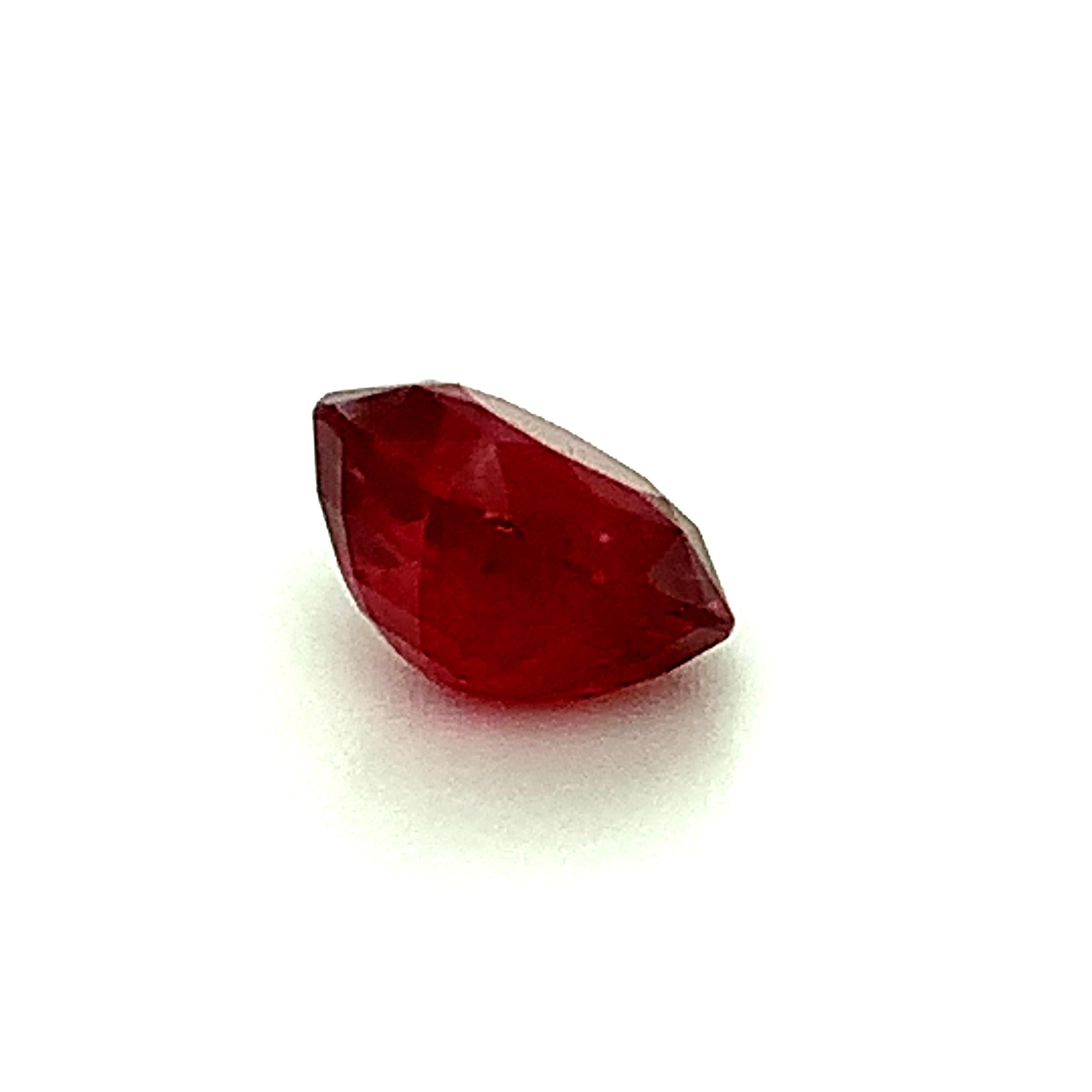 Unheated 3.53 Carat “Pigeon’s Blood” Ruby, GIA Certified In New Condition In Los Angeles, CA