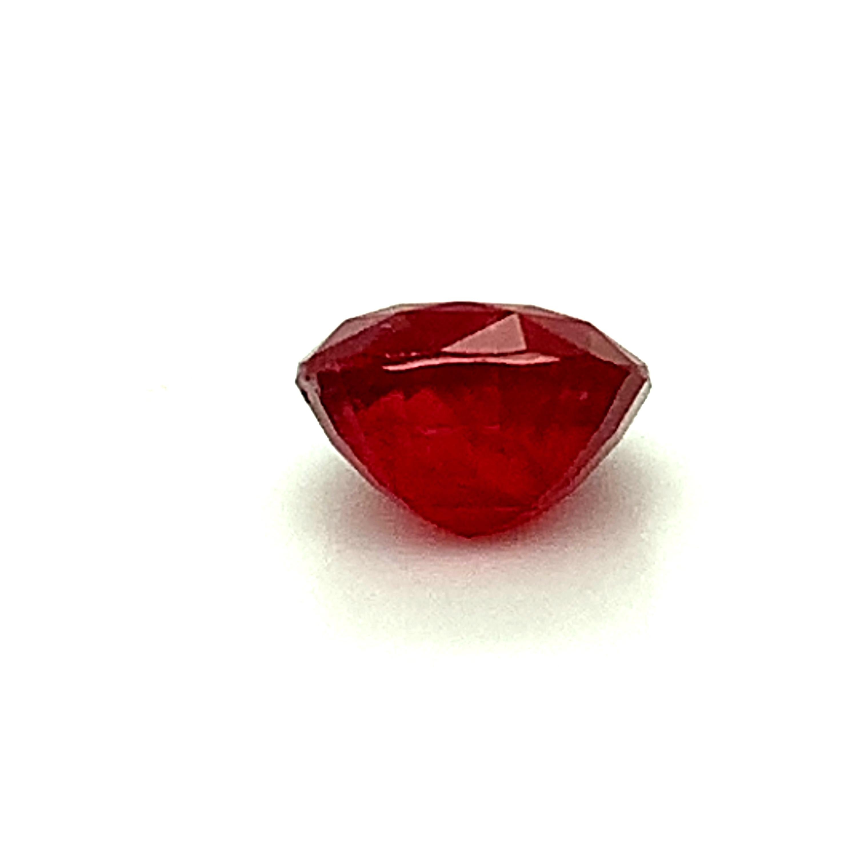 Women's or Men's Unheated 3.53 Carat “Pigeon’s Blood” Ruby, GIA Certified