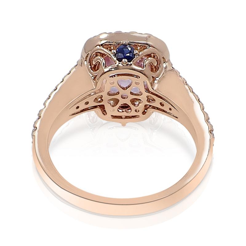 Ring mit unerhitztem 4,05 Karat rosa Saphir, 18 Karat Roségold, GIA-zertifiziert  Damen im Angebot