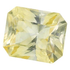 Unheated 4.25 Carat Octagonal Yellow Sapphire, GIA Certified