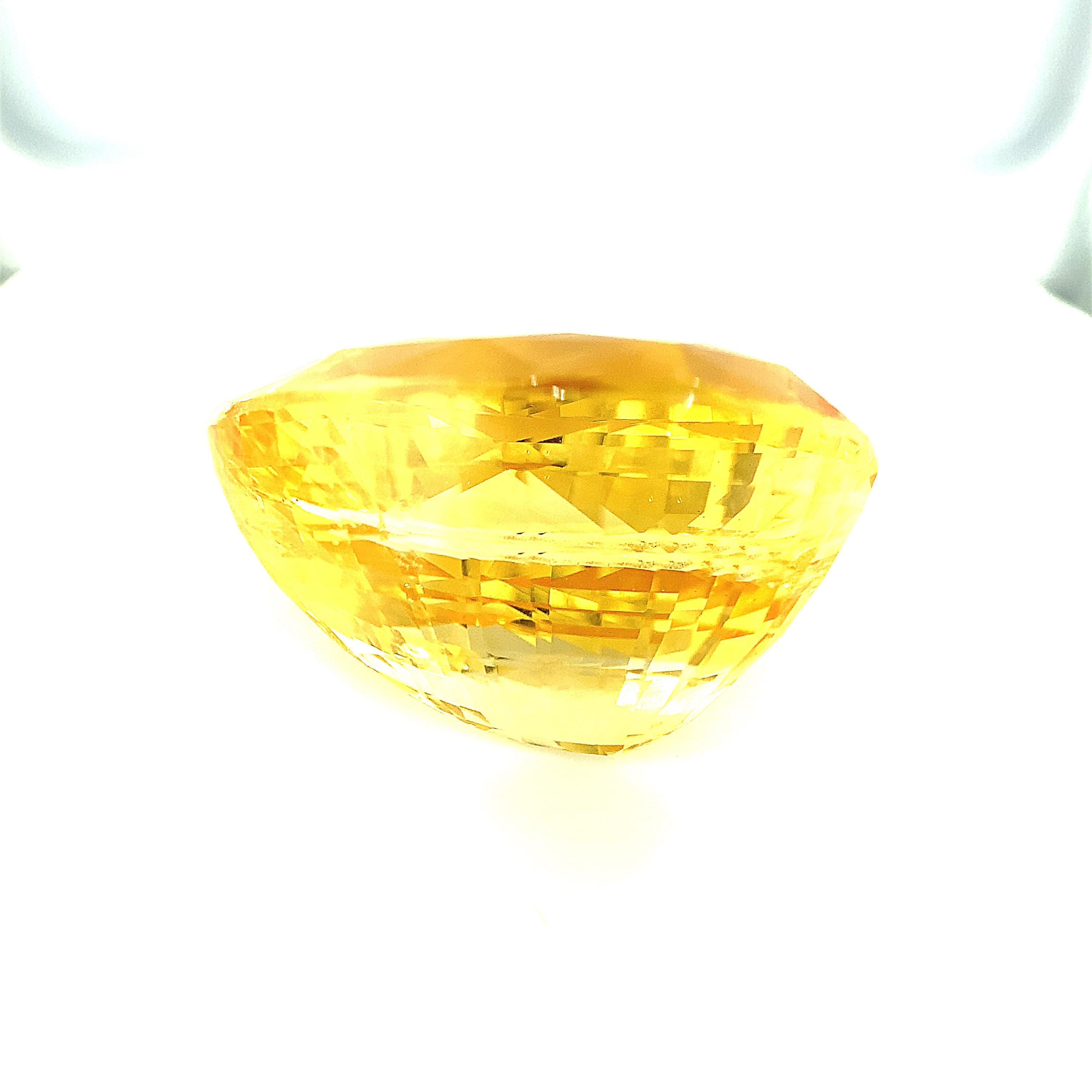 Unheated 44.36 Carat Yellow Sapphire Pear, GIA, Pendant, Enhancer, Collector Gem For Sale 1