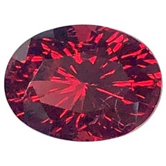 Unheated 4.84 Carat Red Spinel Oval, GIA, Unset Loose 3-Stone Ring Pendant Gem 