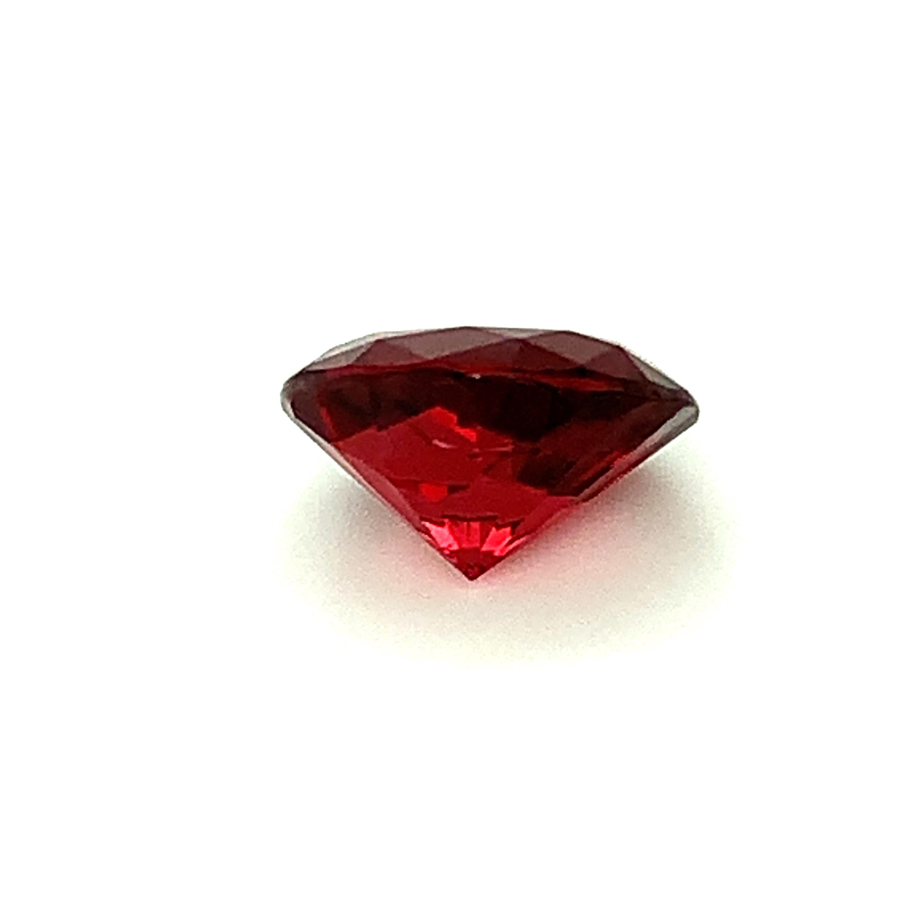 Unheated 4.84 Carat Red Spinel Oval, Unset Loose Gemstone, GIA Certified 4