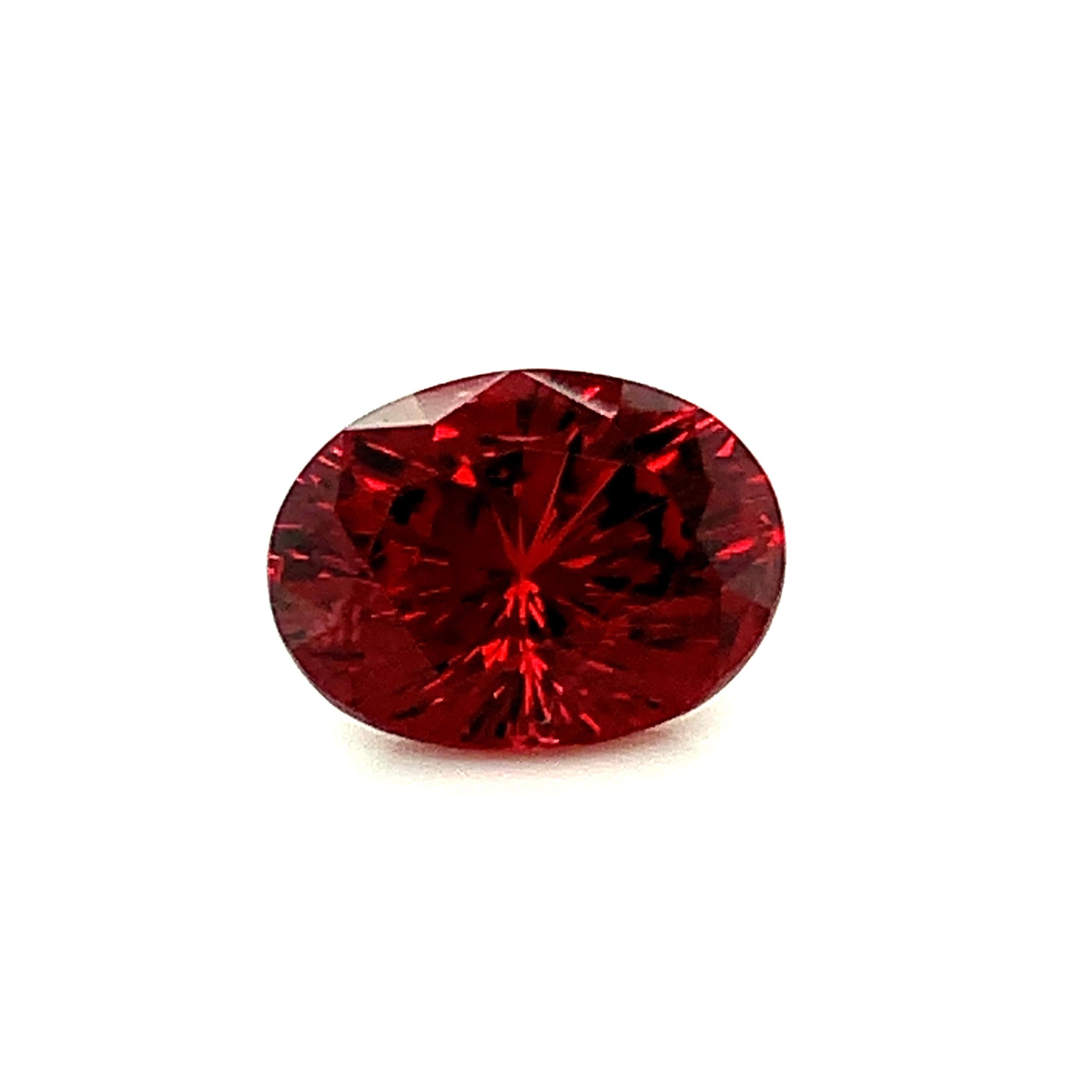 Unheated 4.84 Carat Red Spinel Oval, Unset Loose Gemstone, GIA Certified 1