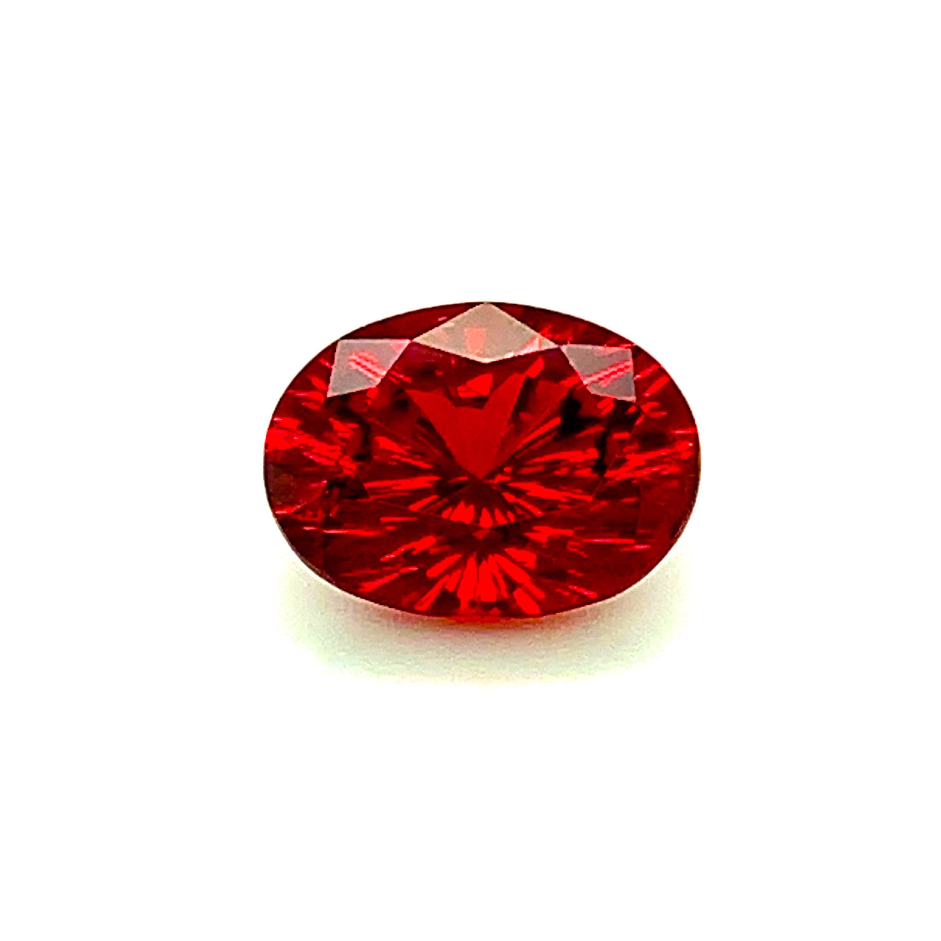 Unheated 4.84 Carat Red Spinel Oval, Unset Loose Gemstone, GIA Certified 7