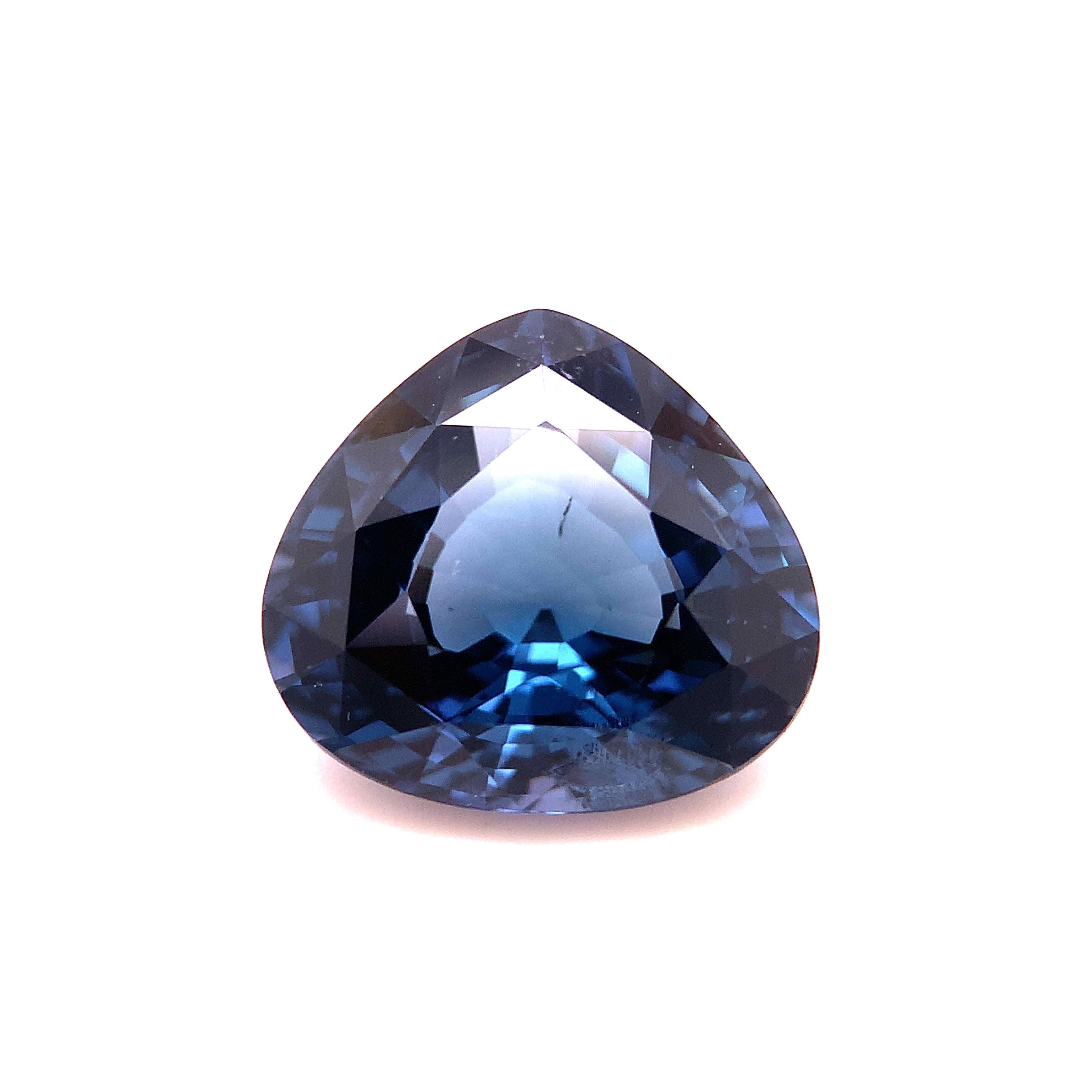 Women's or Men's Unheated 5.02 Carat Blue Spinel, Loose Gemstone, GIA Certified ..... A For Sale