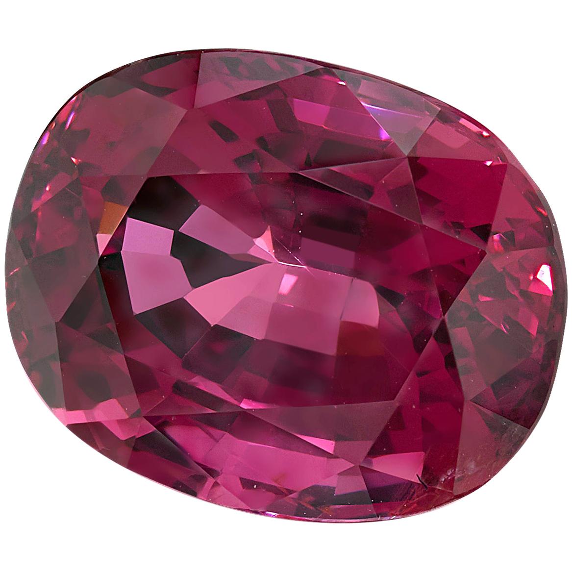 Unheated 5.18 Carat Purple Pink Spinel, Loose Gemstone, GIA Certified