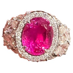 Unheated 5.30ct Burma Burmese Ruby No Heat Ring GIA - Sensational!